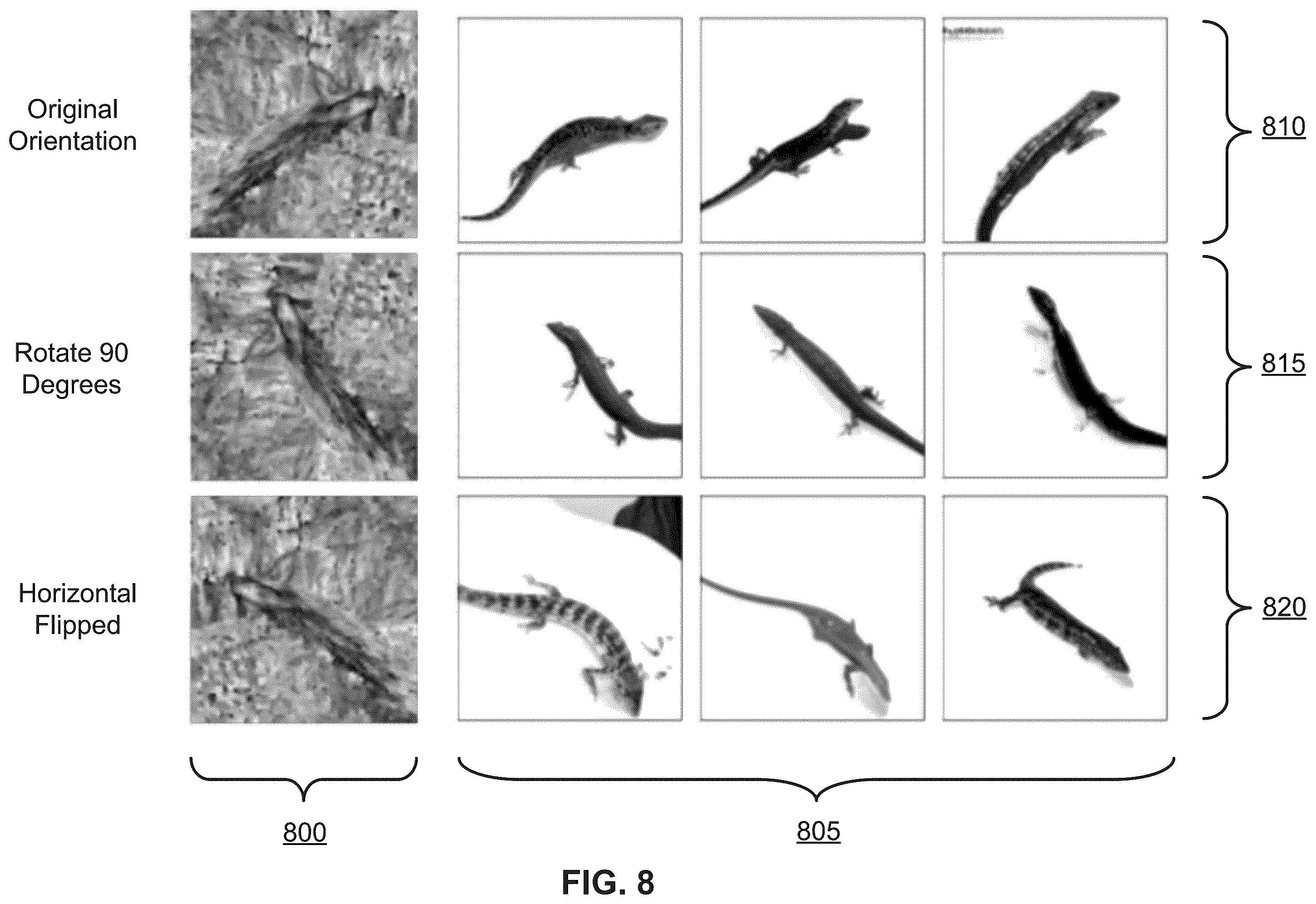 Patent US12541821 Figure 8 – Diffusion model image generation