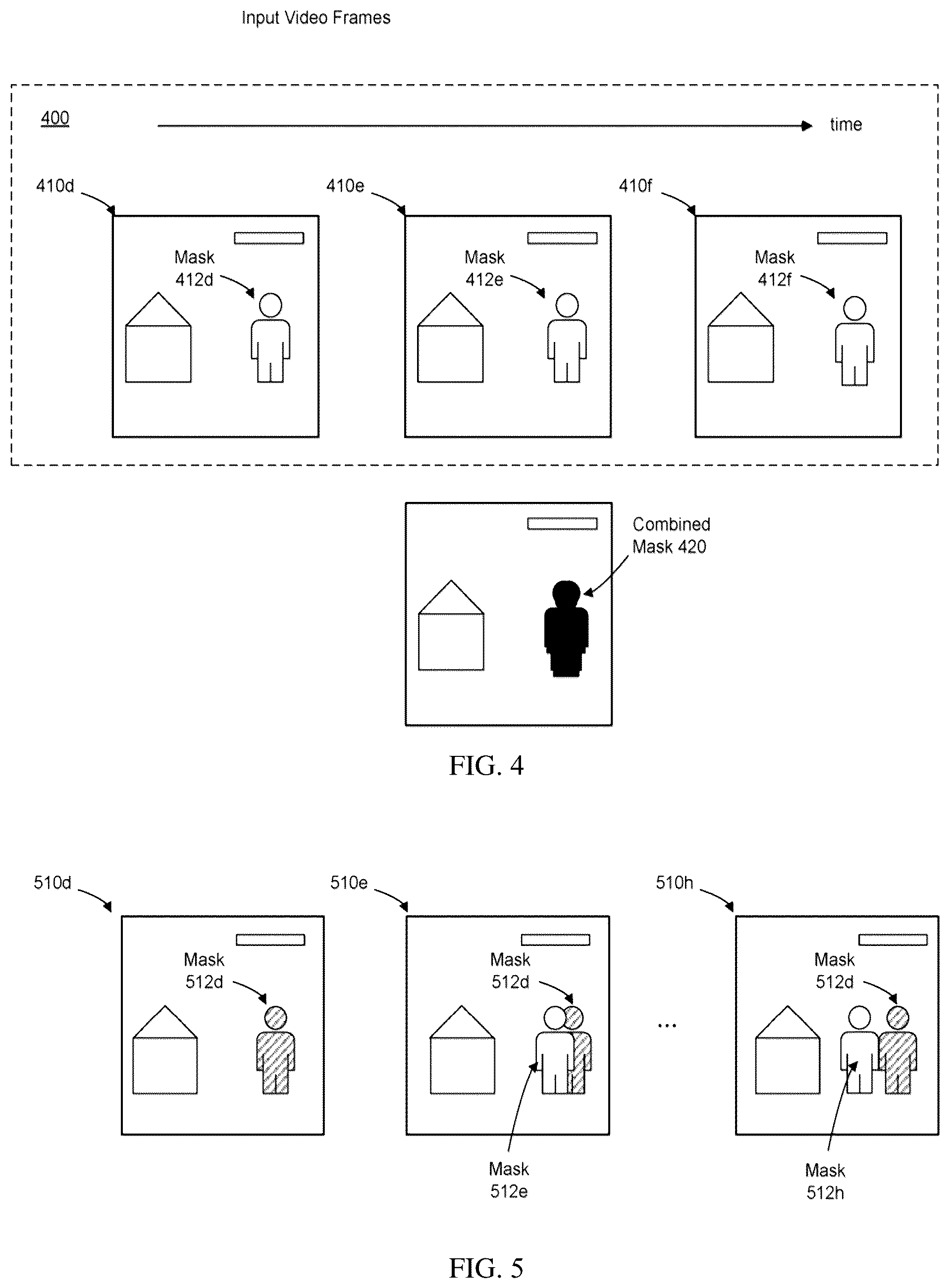 Patent US12541829 Figure 4 – Motion-based pixel propagation for video inpainting