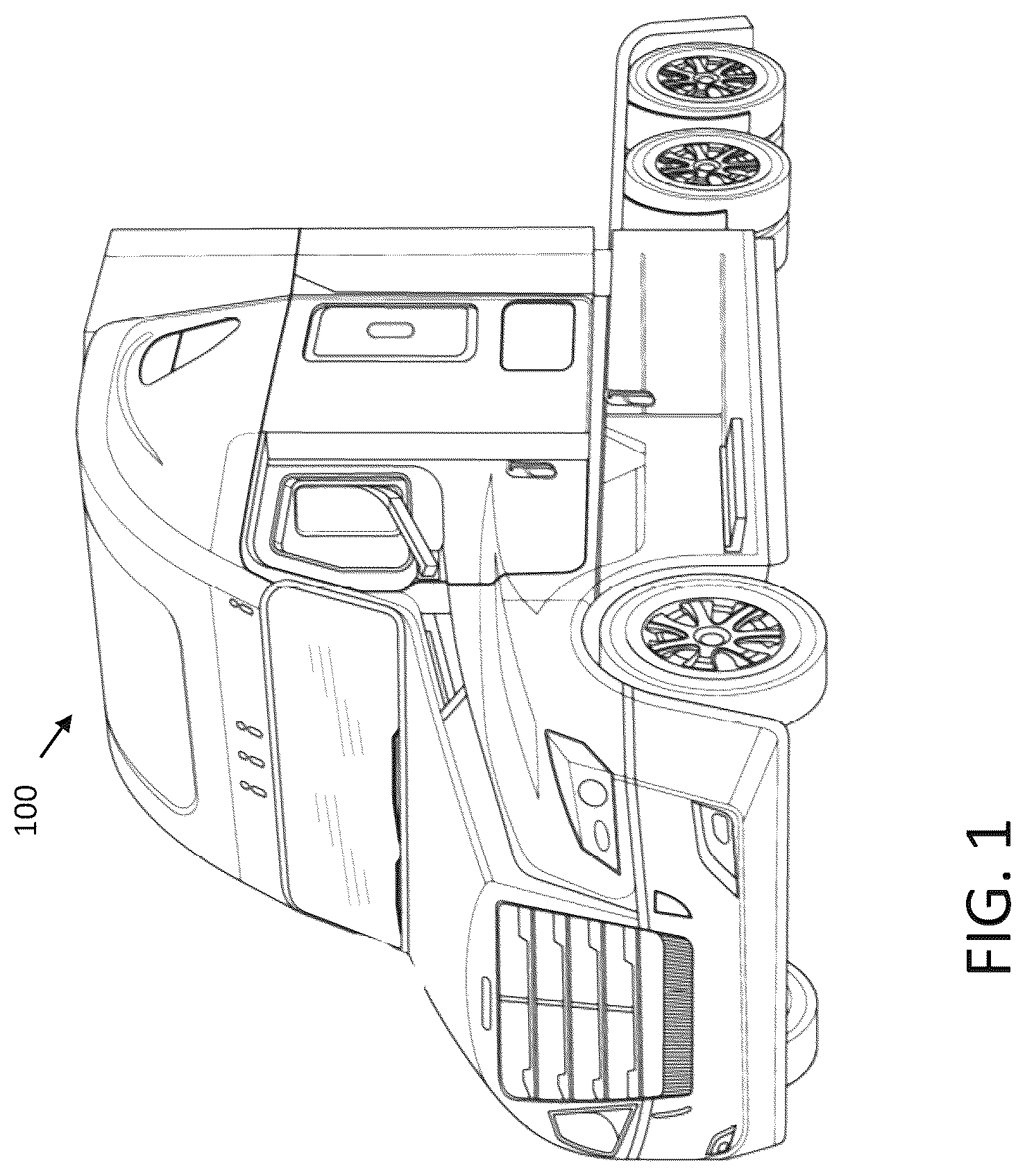 Patent US12541879 Figure 1 – Calibration targets and autonomous vehicle systems for communicating with same