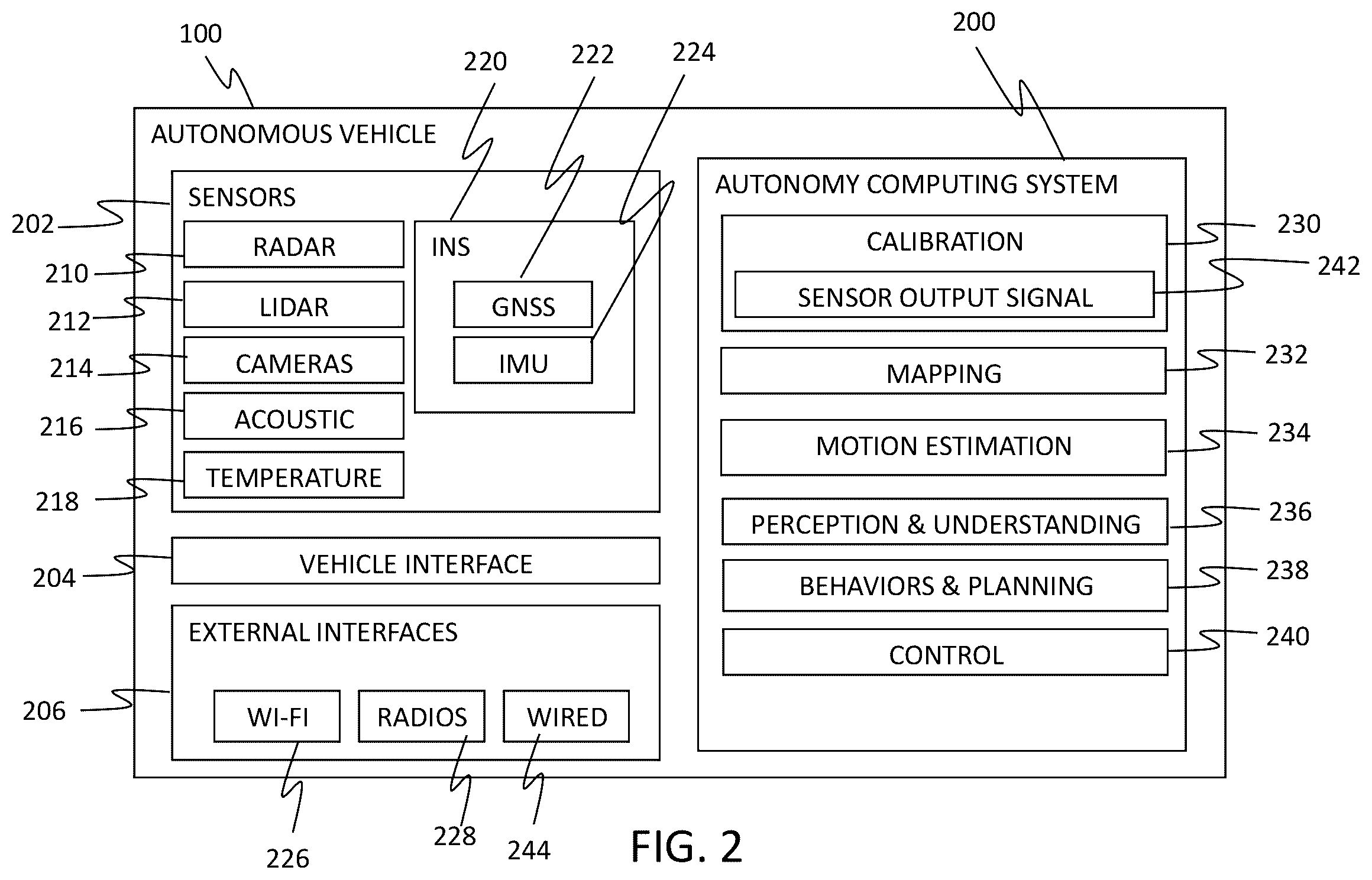 Patent US12541879 Figure 2 – Calibration targets and autonomous vehicle systems for communicating with same