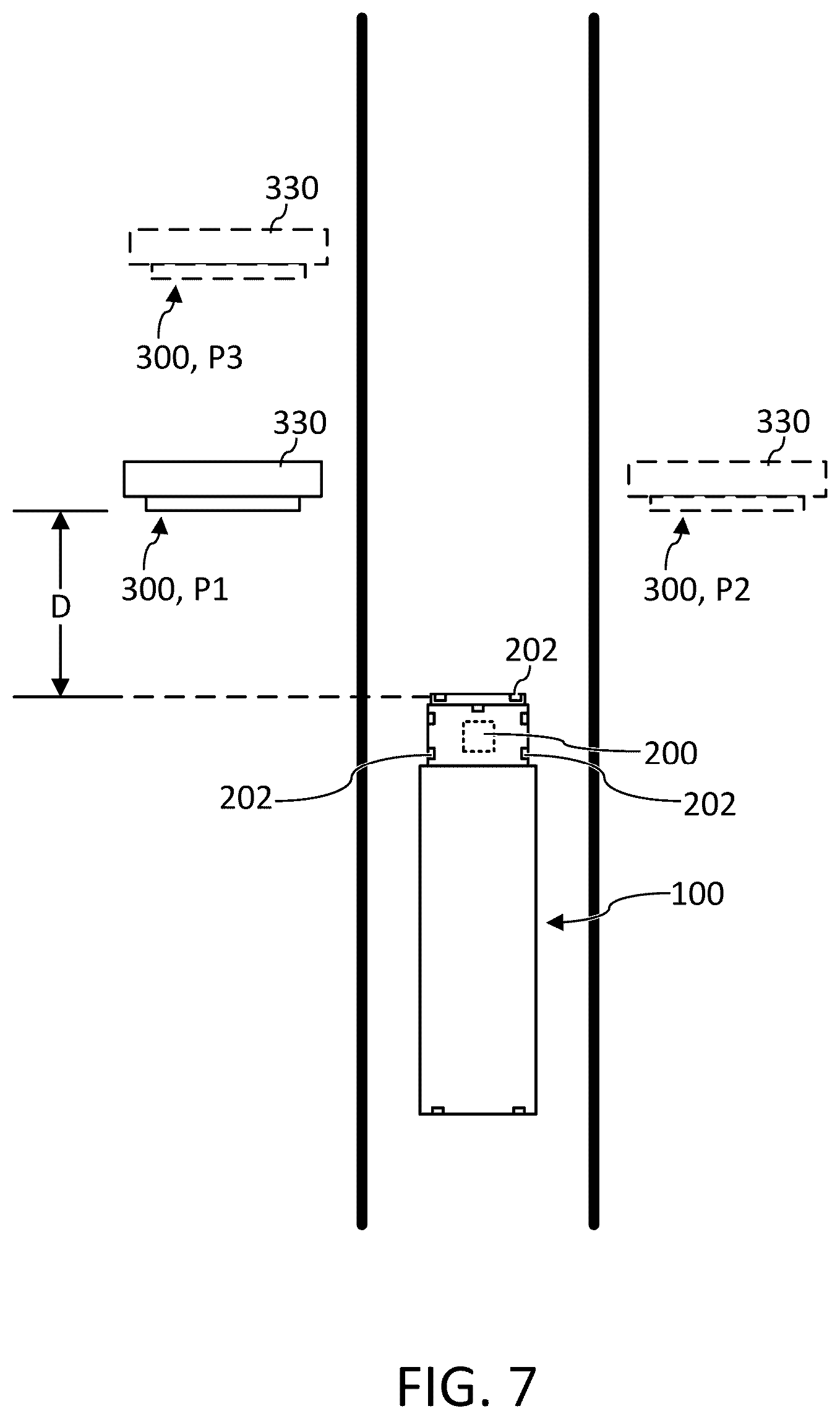 Patent US12541879 Figure 7 – Calibration targets and autonomous vehicle systems for communicating with same
