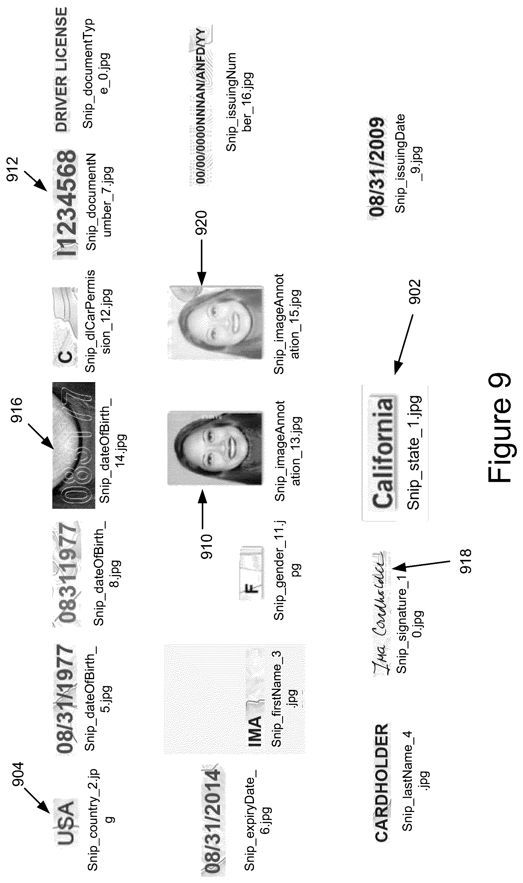 Patent US12541985 Figure 9 – Document image blur assessment