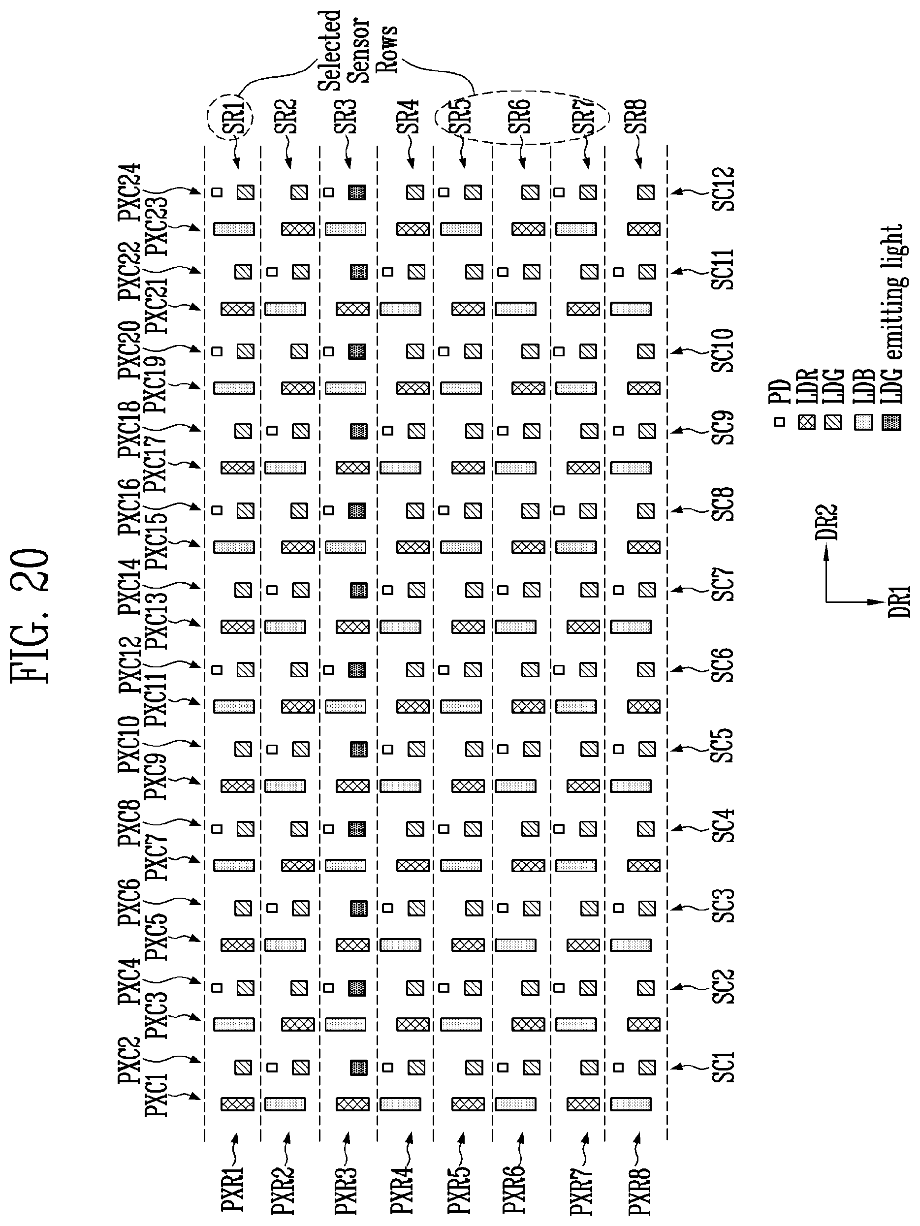 Patent US12541993 Figure 19 – Display device including light receiving elements and method of operating the same