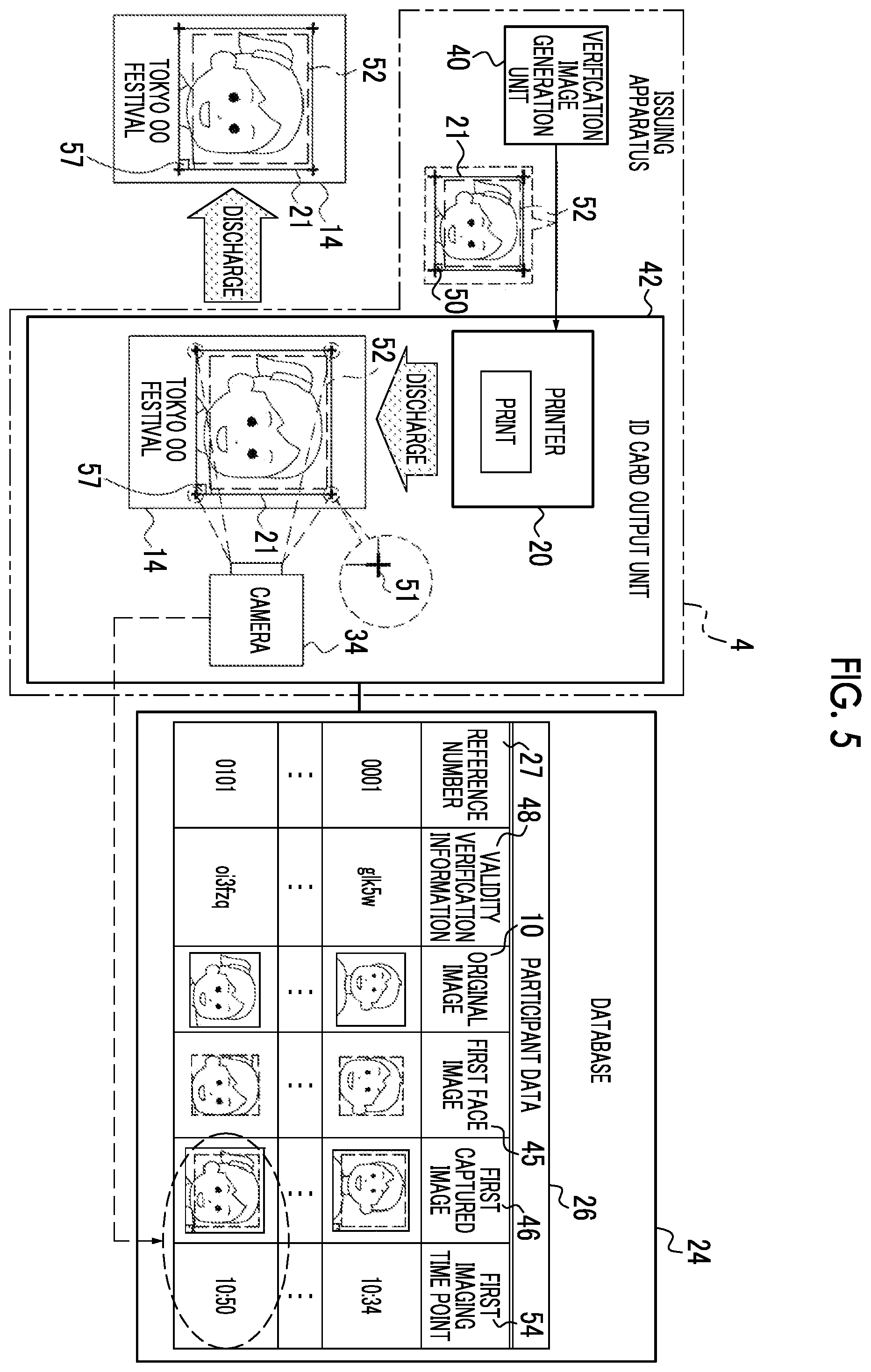 Patent US12541995 Figure 5 – Verification system, verification method, and verification program of id card