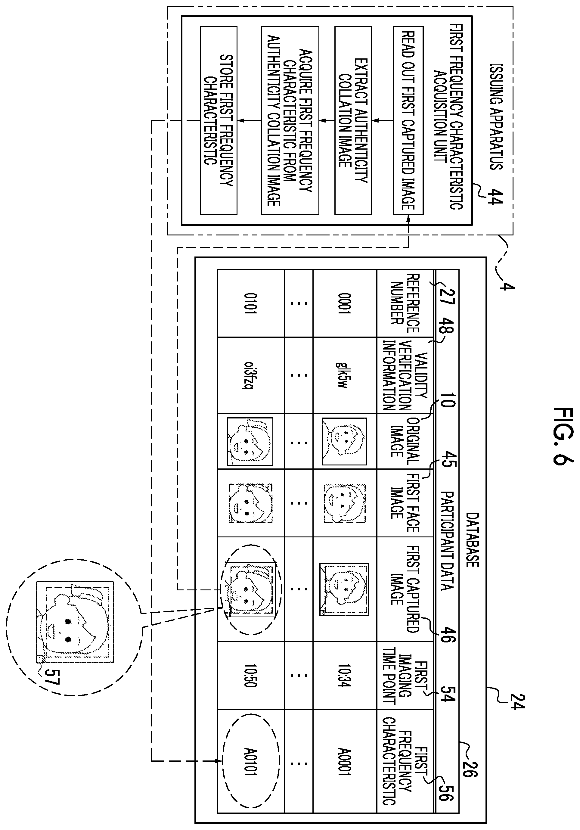 Patent US12541995 Figure 6 – Verification system, verification method, and verification program of id card