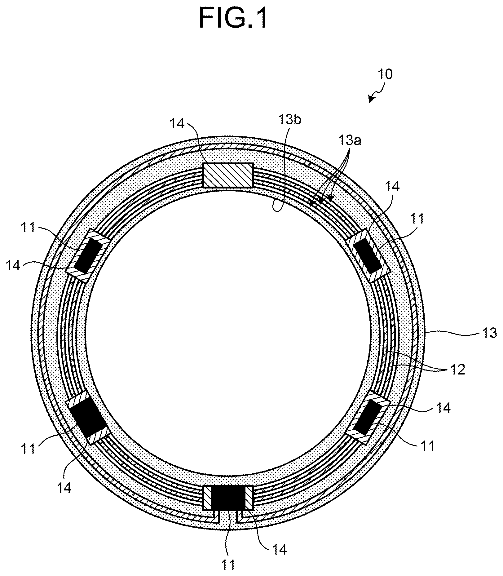 Patent US12547023 Figure 1 – Electronic device, electronic component, contact lens-type electronic device, and method for manufacturing electronic device