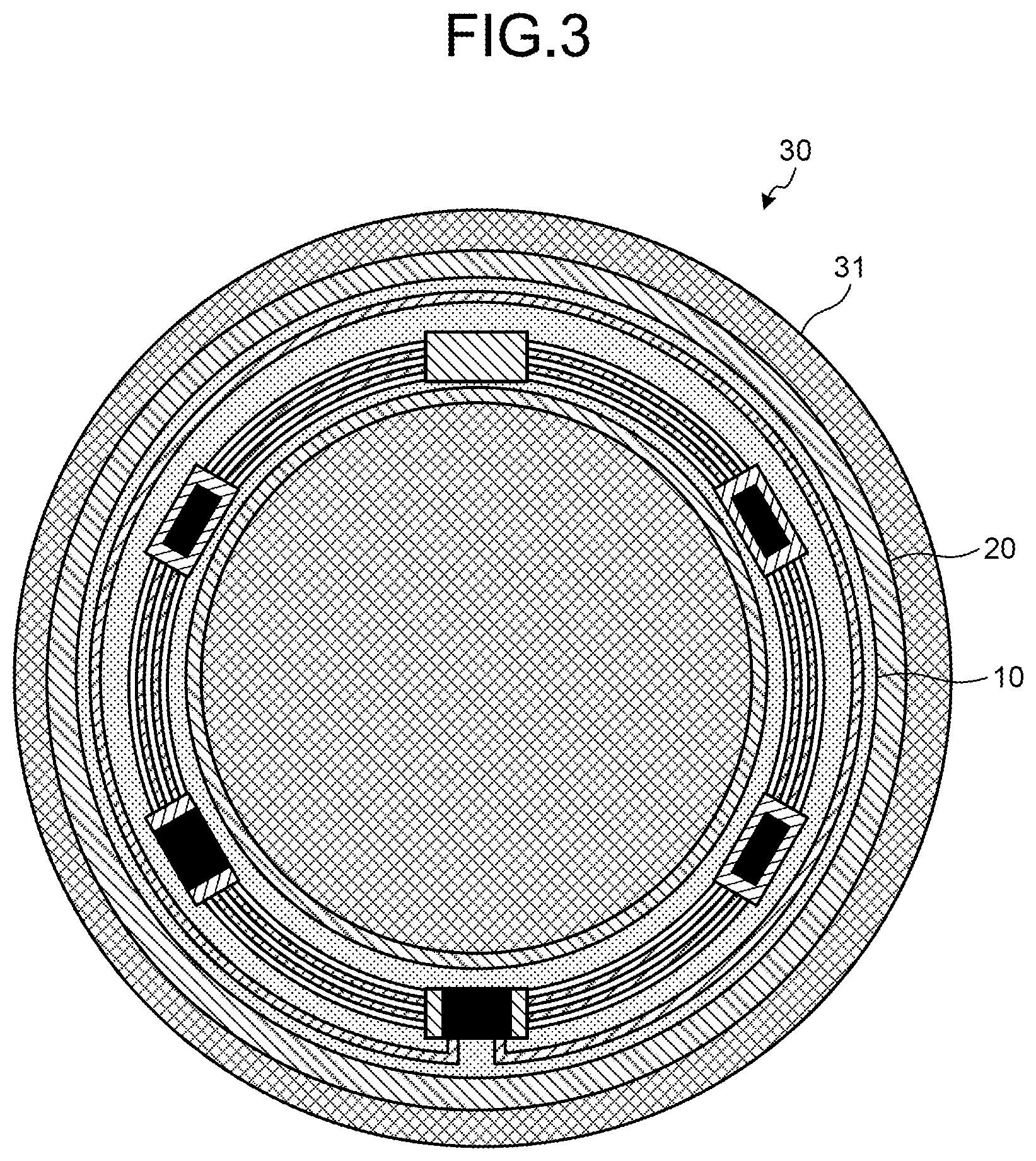 Patent US12547023 Figure 3 – Electronic device, electronic component, contact lens-type electronic device, and method for manufacturing electronic device