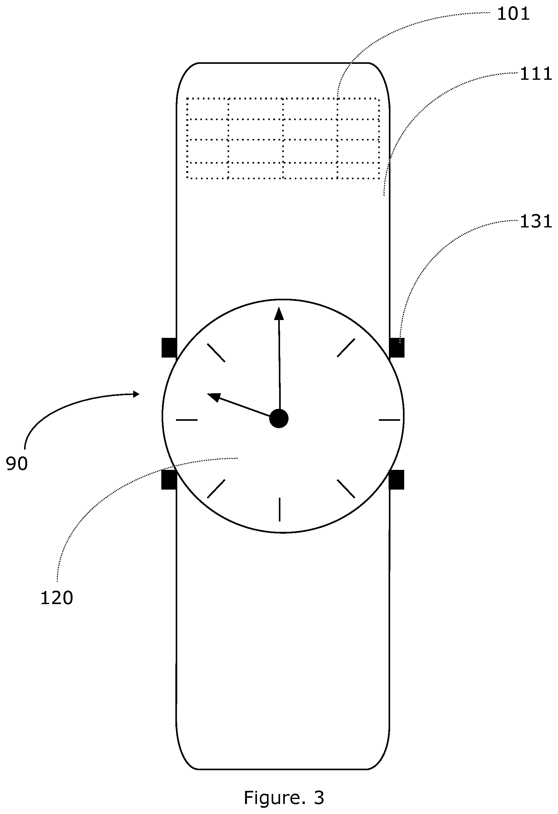 Patent US12547121 Figure 3 – Solar powered watch