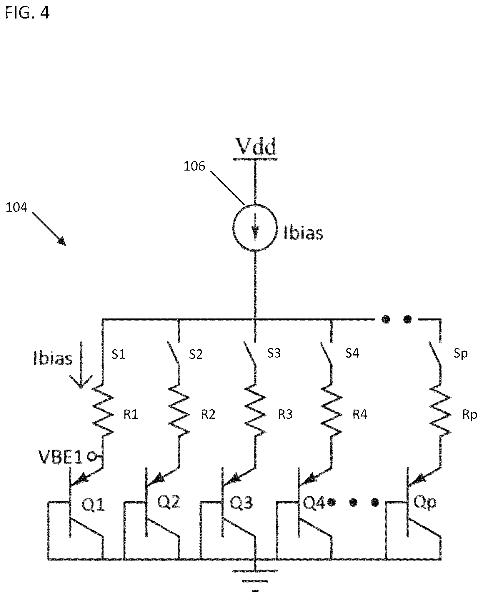 Patent US12547200 Figure 4 – Proportional to absolute temperature voltage determination without dynamic element matching
