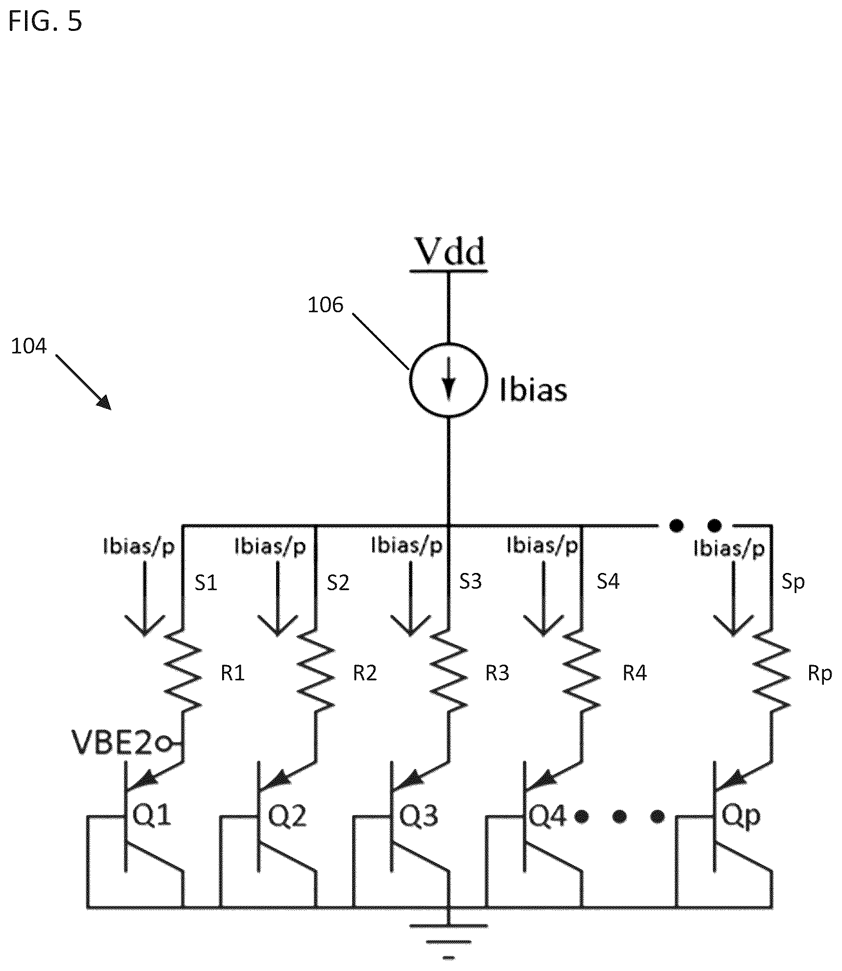 Patent US12547200 Figure 5 – Proportional to absolute temperature voltage determination without dynamic element matching