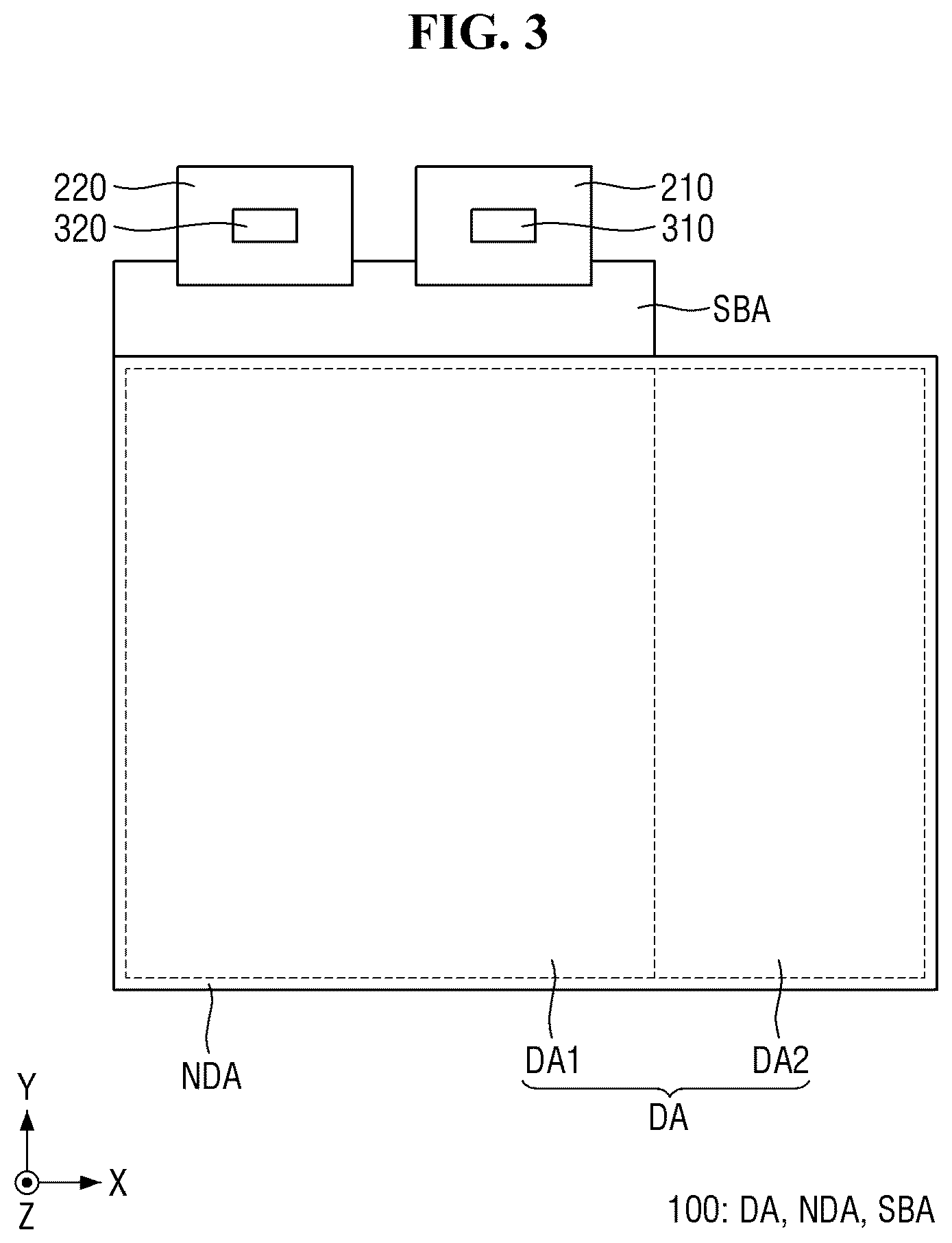 Patent US12547263 Figure 3 – Flexible display device with resistance sensing lines overlapping driving and sensing electrodes