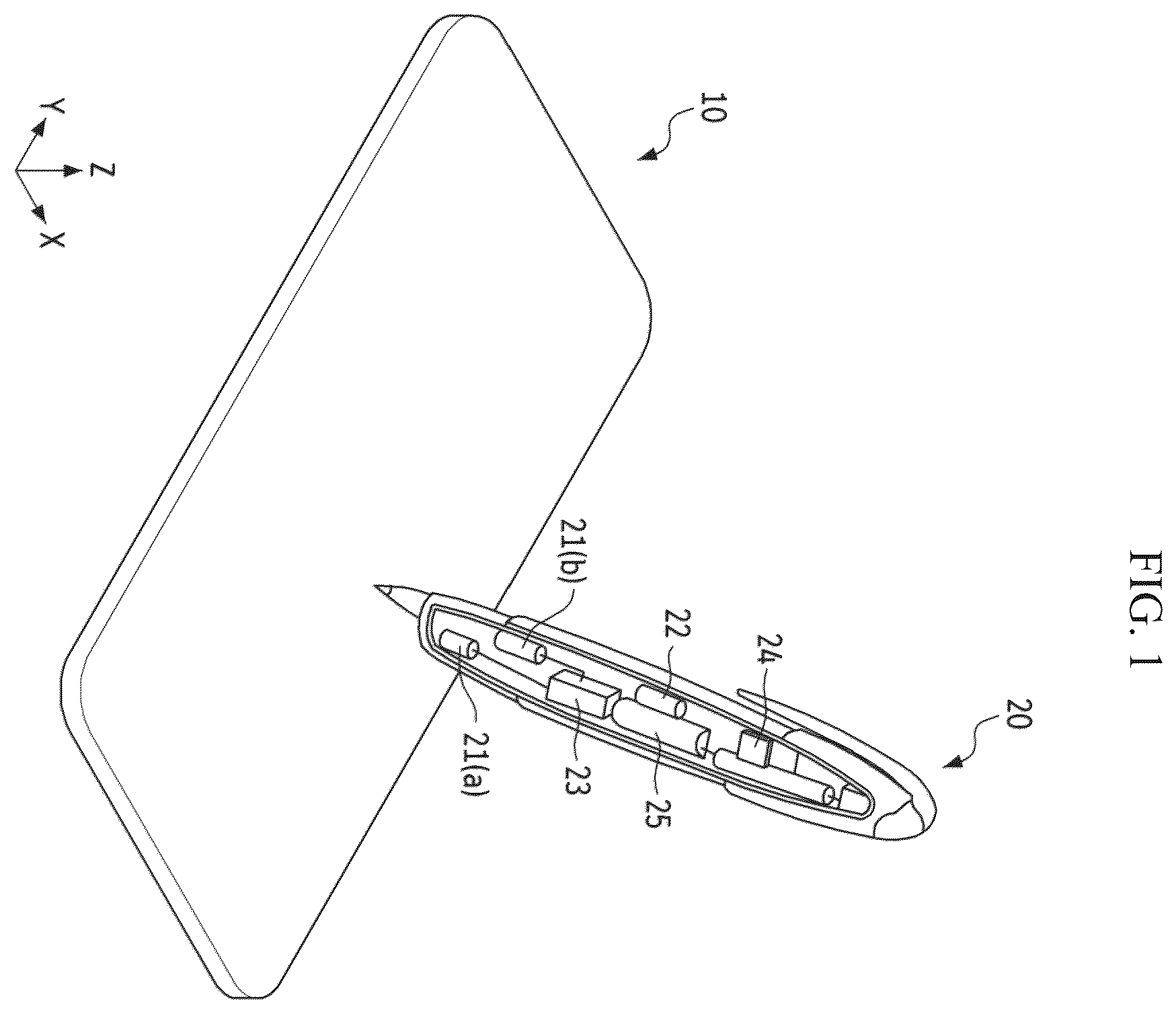 Patent US12547287 Figure 1 – Display device and position input system including the same