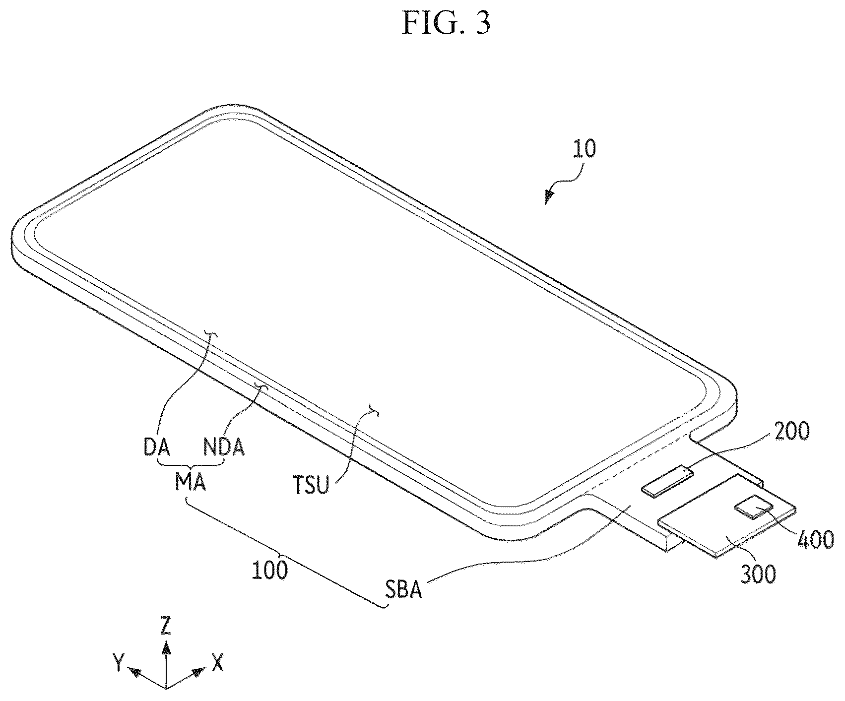 Patent US12547287 Figure 3 – Display device and position input system including the same