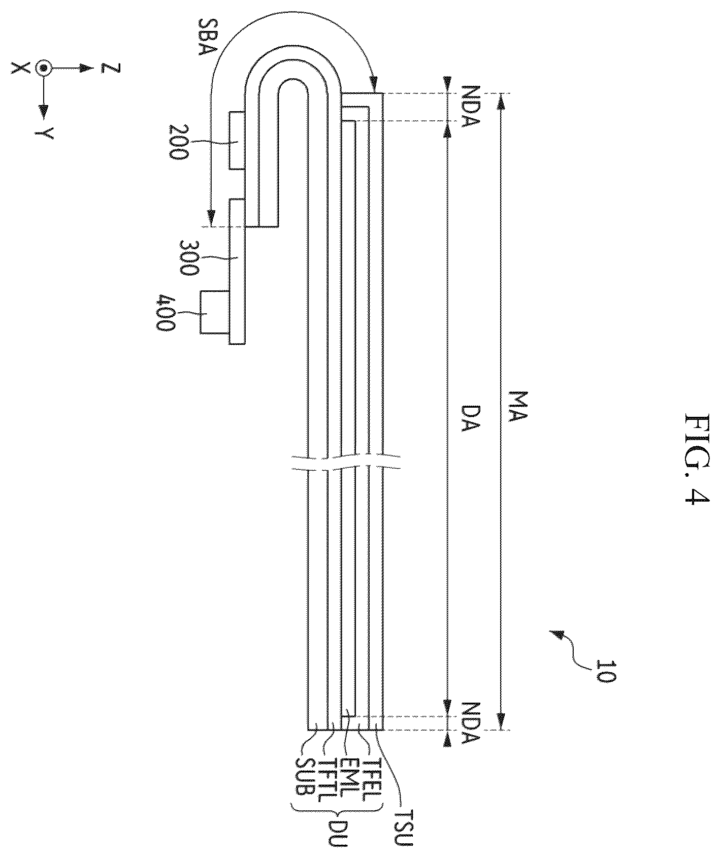 Patent US12547287 Figure 4 – Display device and position input system including the same