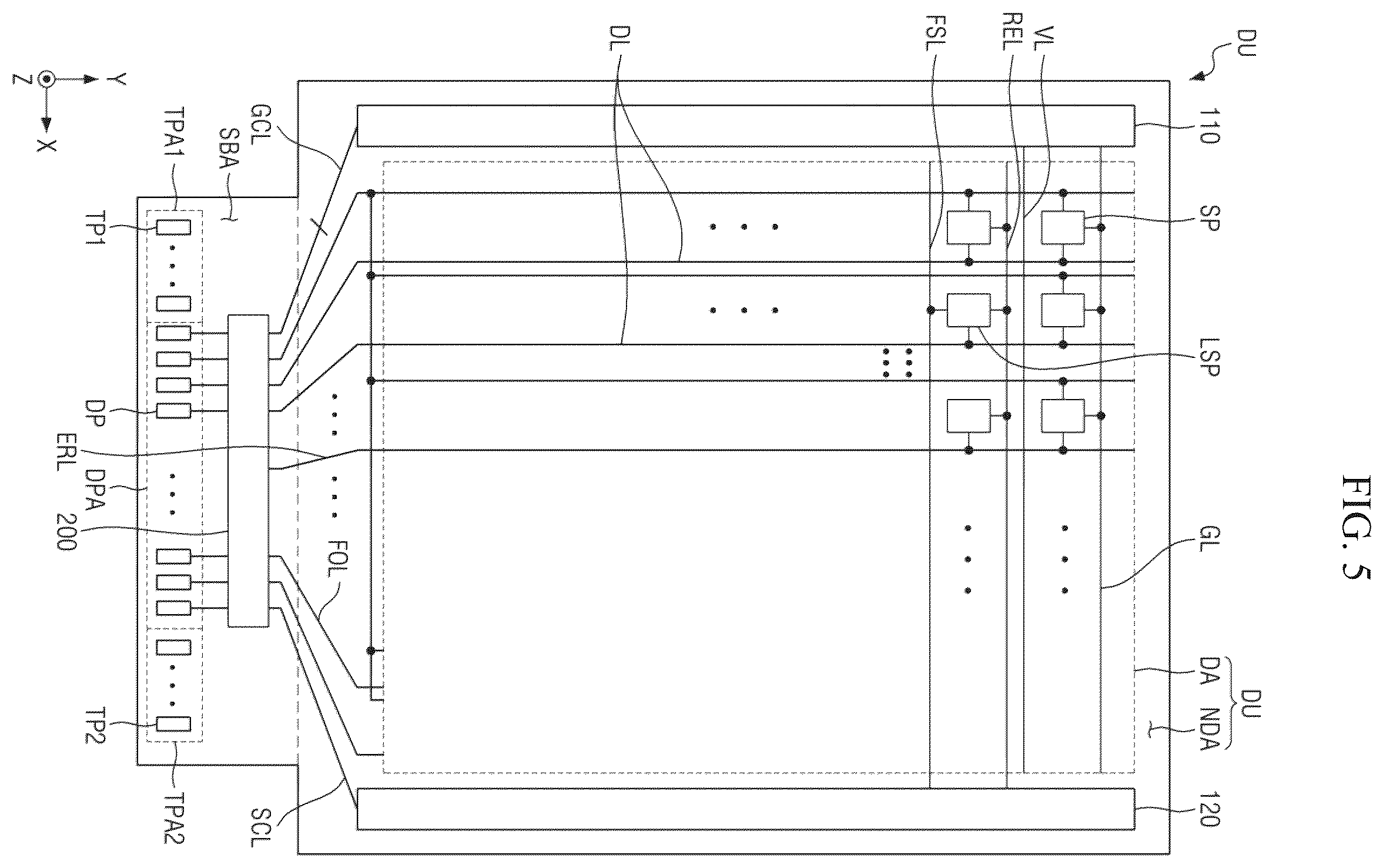 Patent US12547287 Figure 5 – Display device and position input system including the same