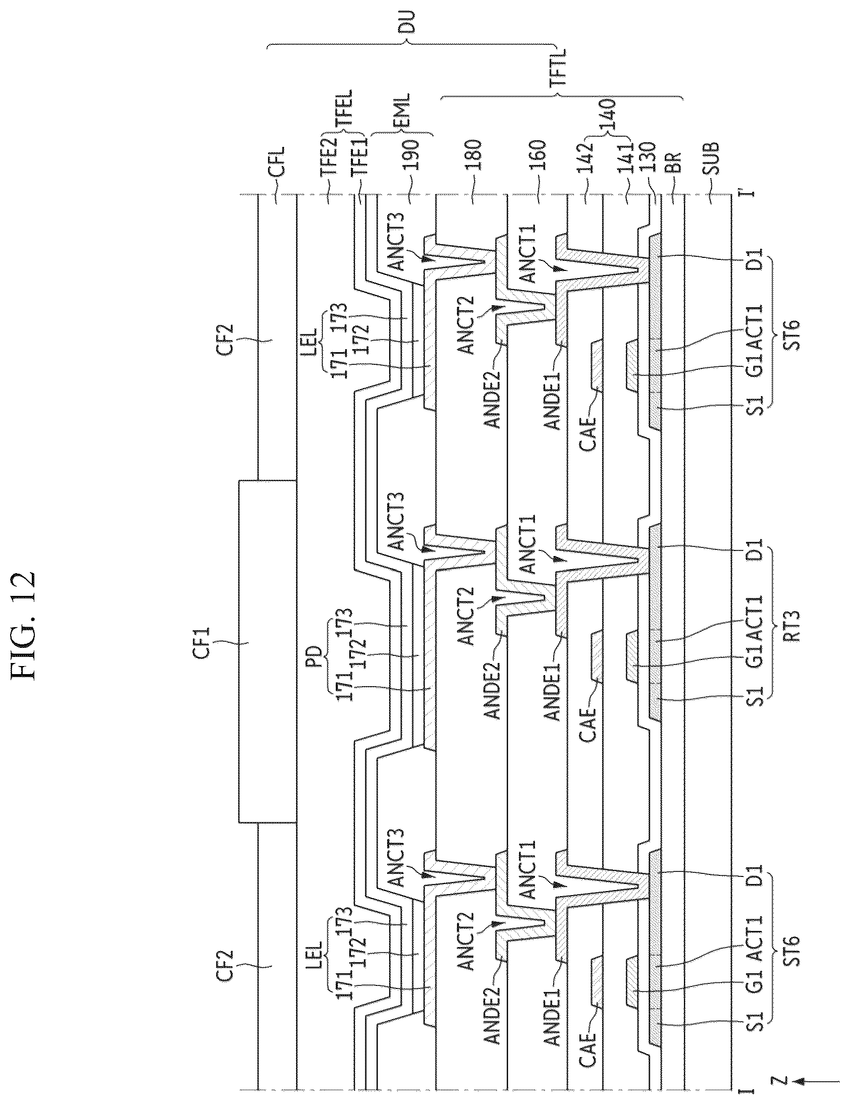 Patent US12547287 Figure 12 – Display device and position input system including the same