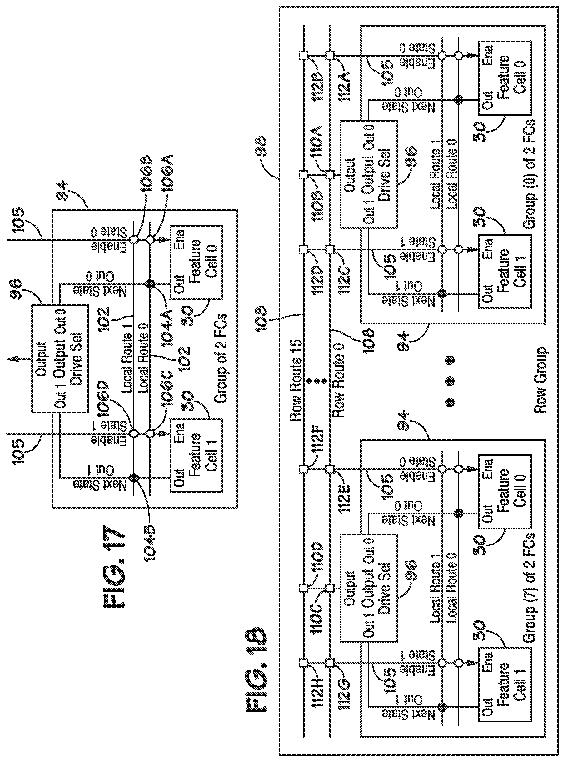 Patent US12547580 Figure 14 – Multi-level hierarchical routing matrices for pattern-recognition processors