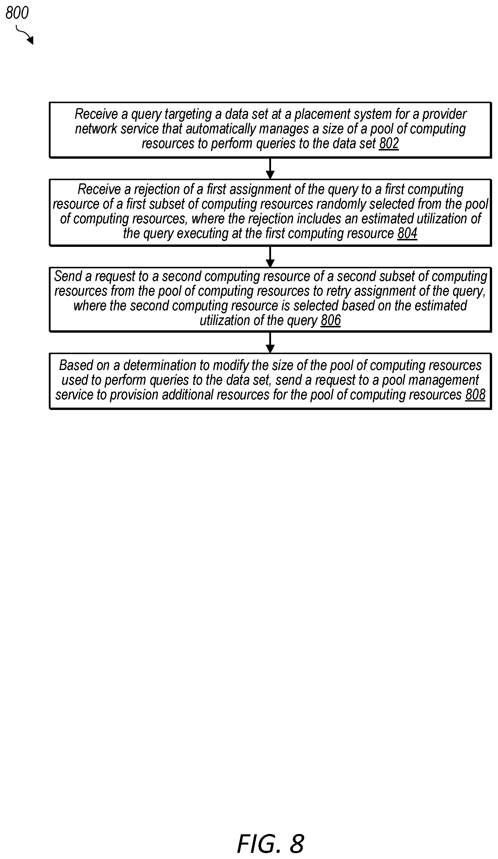 Patent US12547626 Figure 8 – Database query distribution