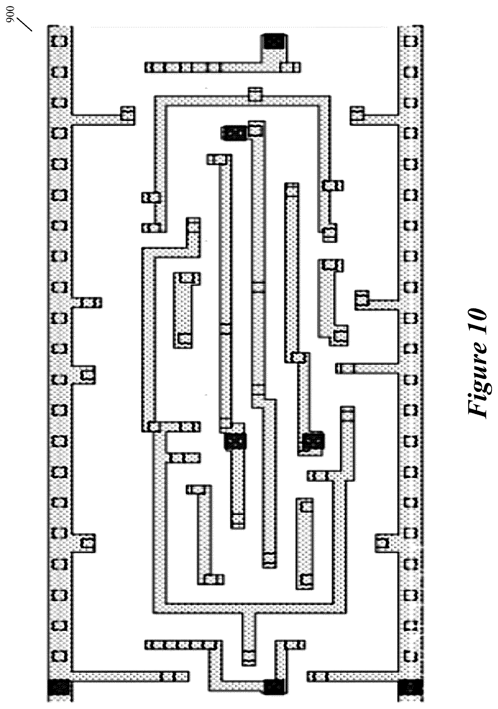 Patent US12547804 Figure 10 – Computing and displaying a predicted overlap shape in an IC design based on predicted manufacturing contours