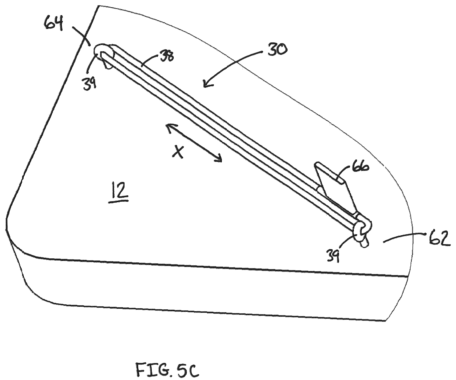 Patent US12551001 Figure 5 – Convertible carrying case