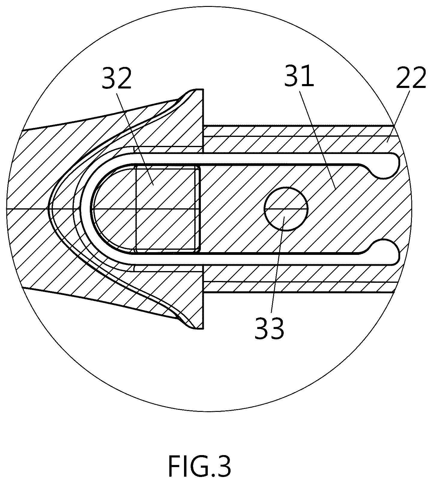 Patent US12551004 Figure 3 – Toothbrush with detachable brush head