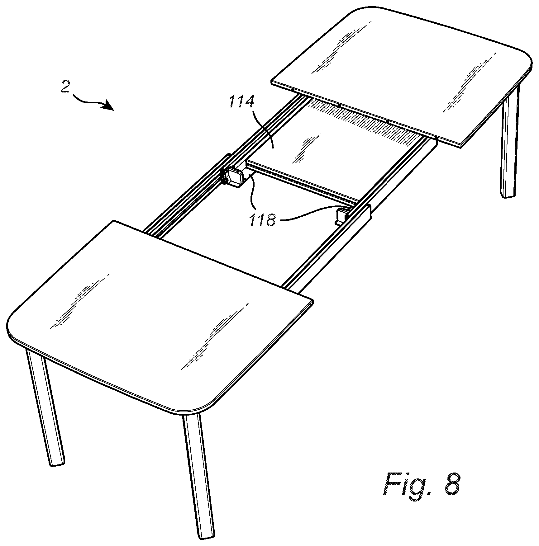Patent US12551006 Figure 7 – Extension table