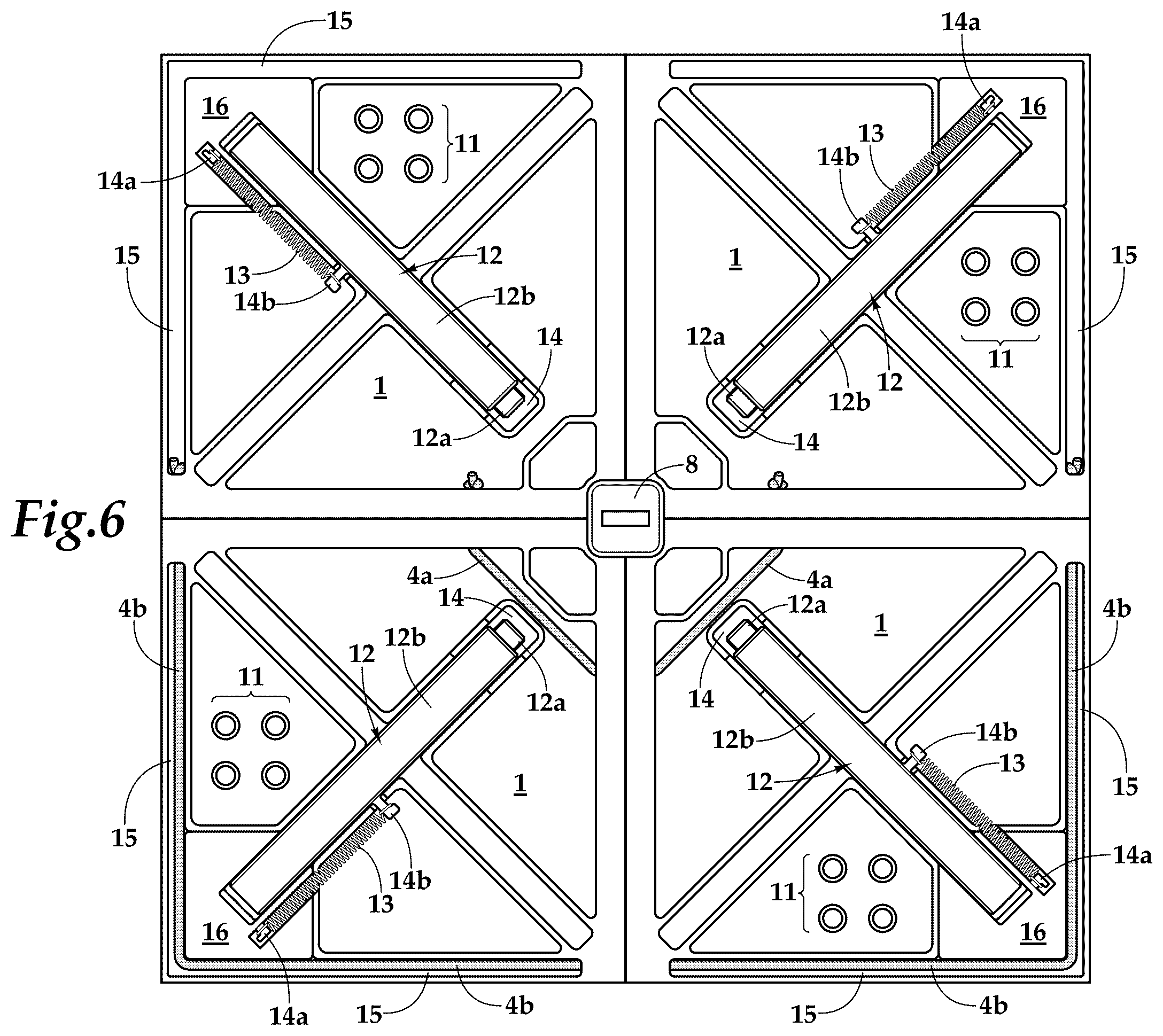 Patent US12551007 Figure 4 – Collapsible table