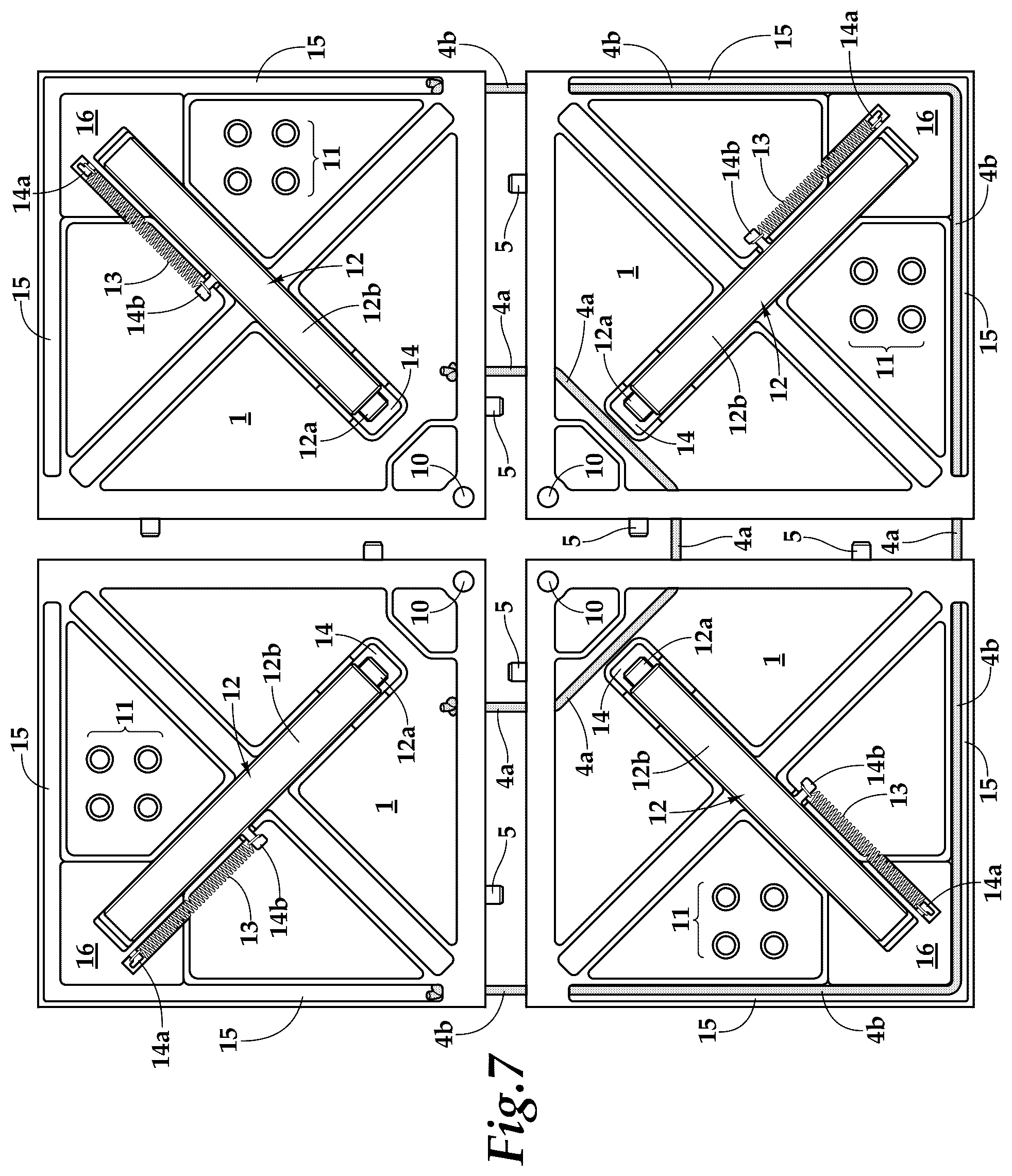 Patent US12551007 Figure 5 – Collapsible table