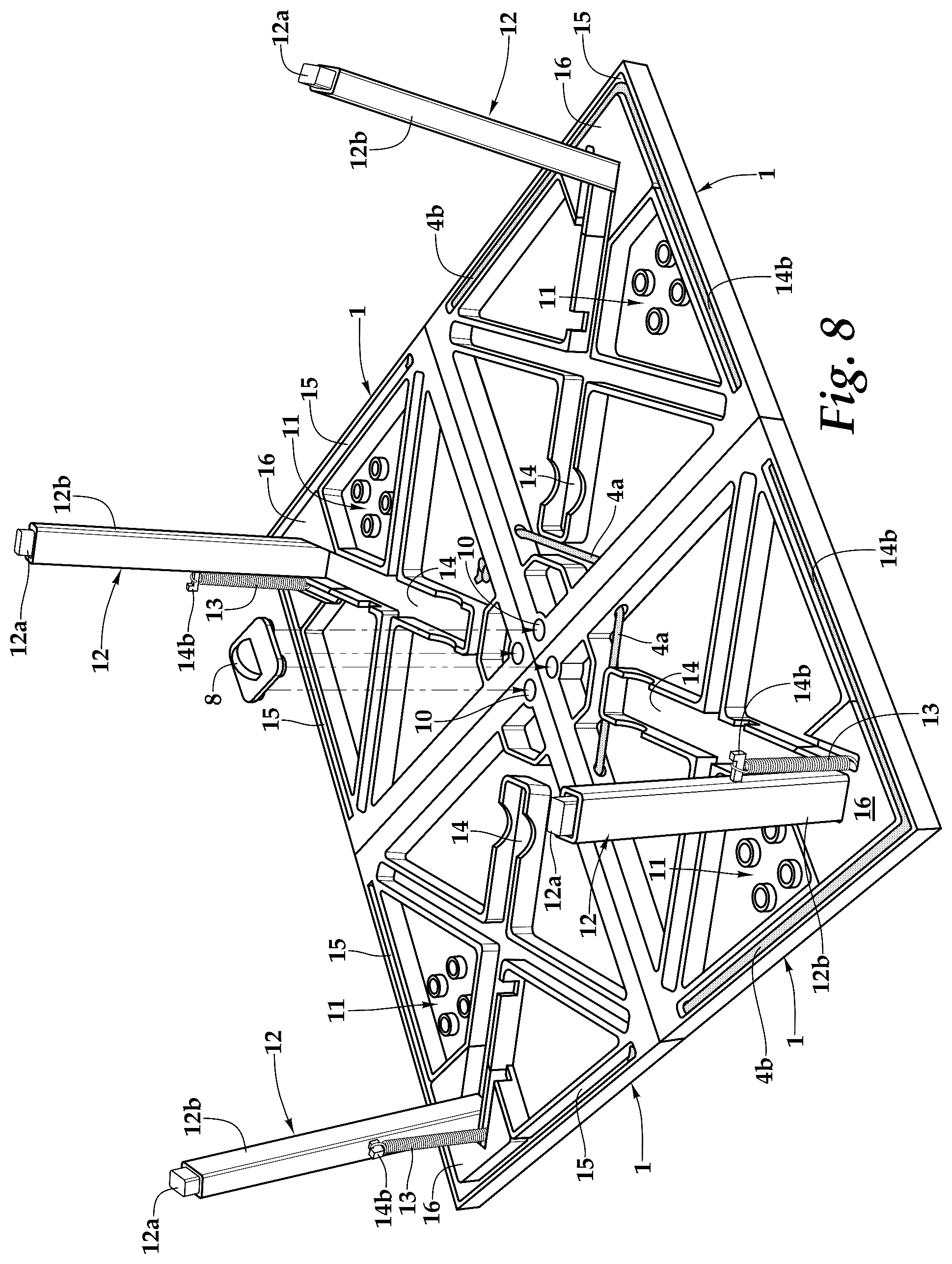 Patent US12551007 Figure 6 – Collapsible table