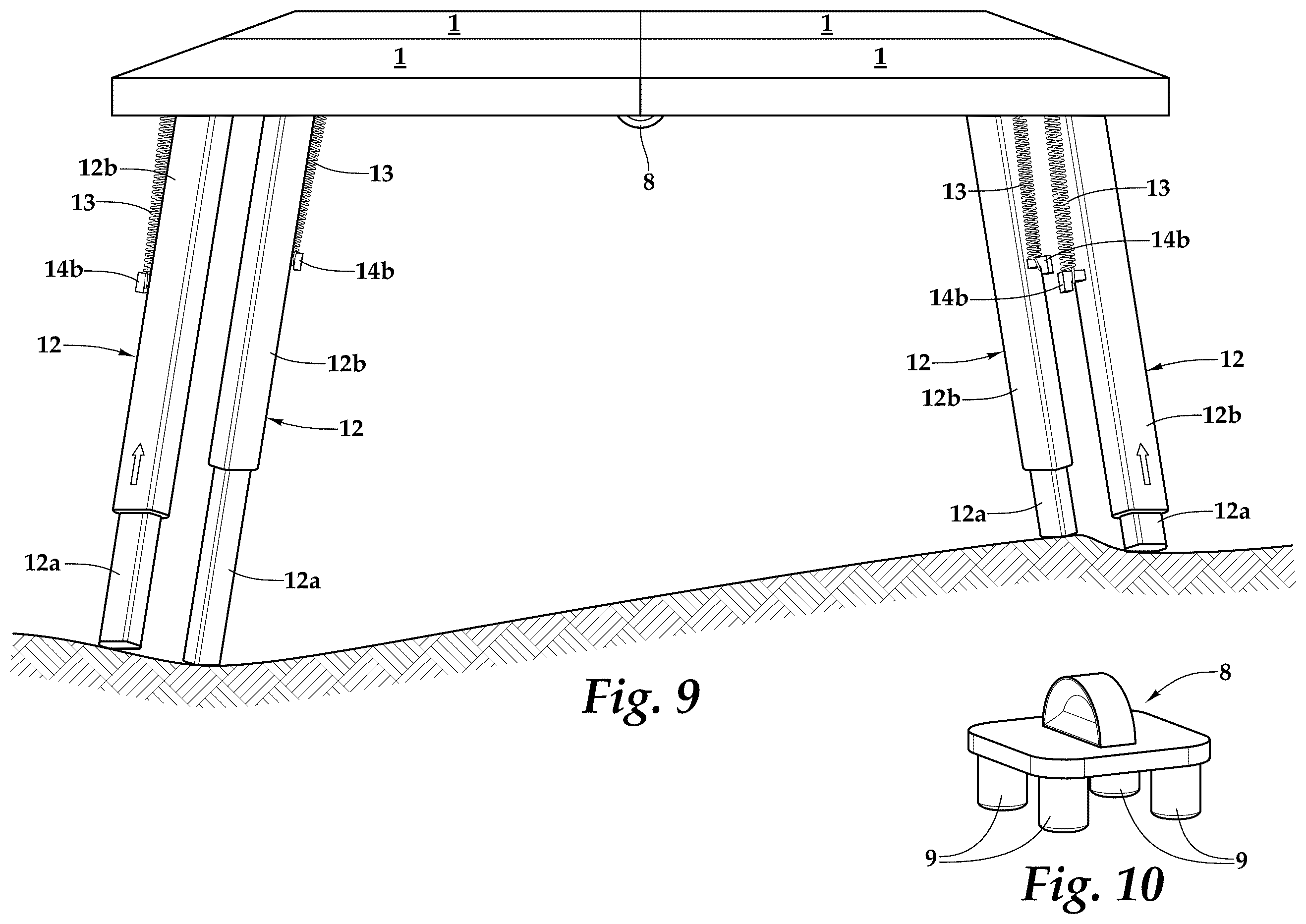 Patent US12551007 Figure 7 – Collapsible table