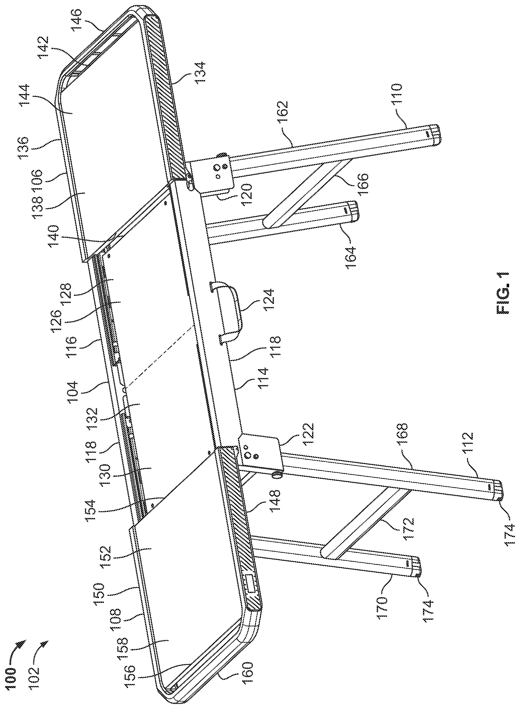 Patent US12551009 Figure 1 – Portable stands for portable grills