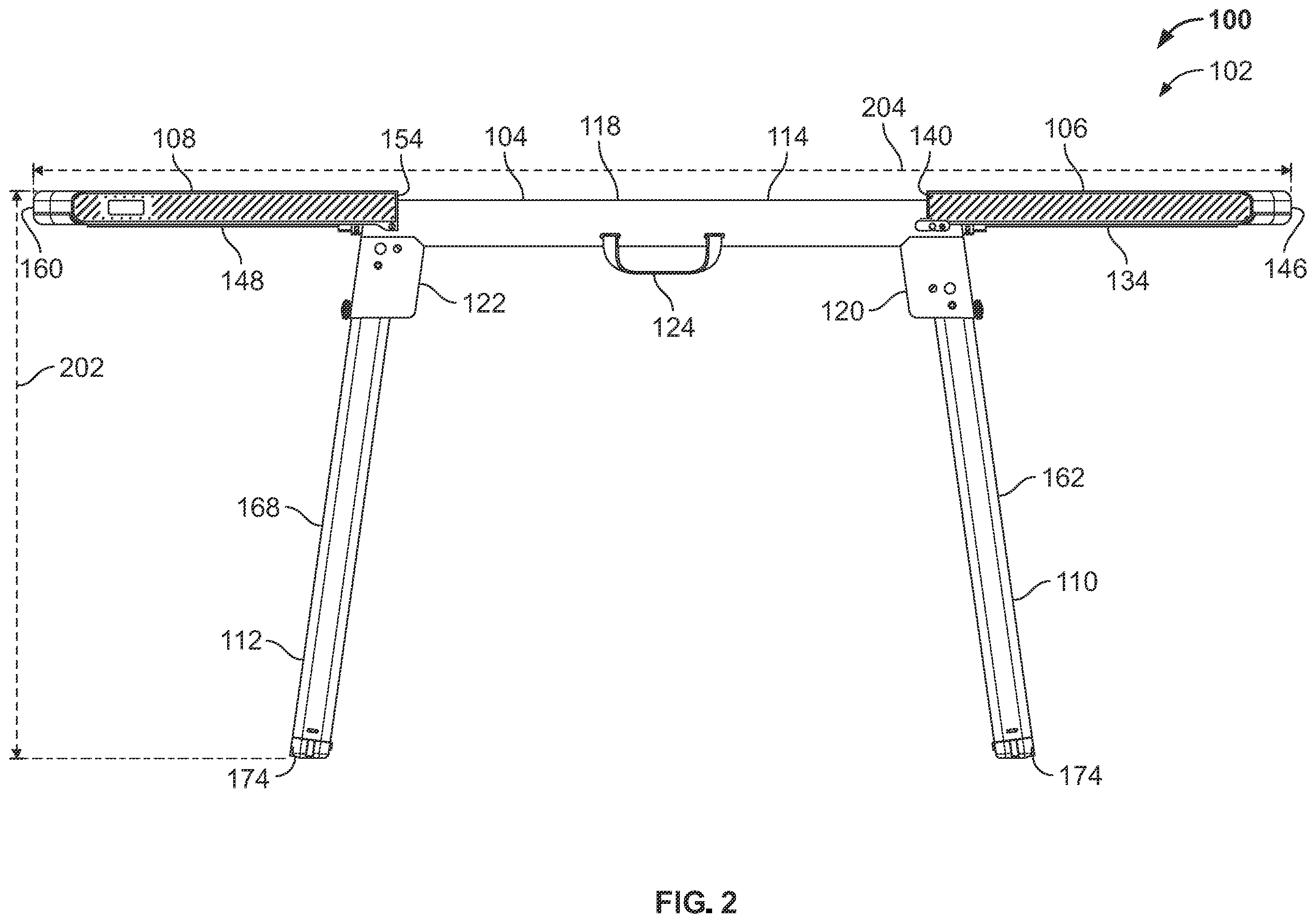 Patent US12551009 Figure 2 – Portable stands for portable grills