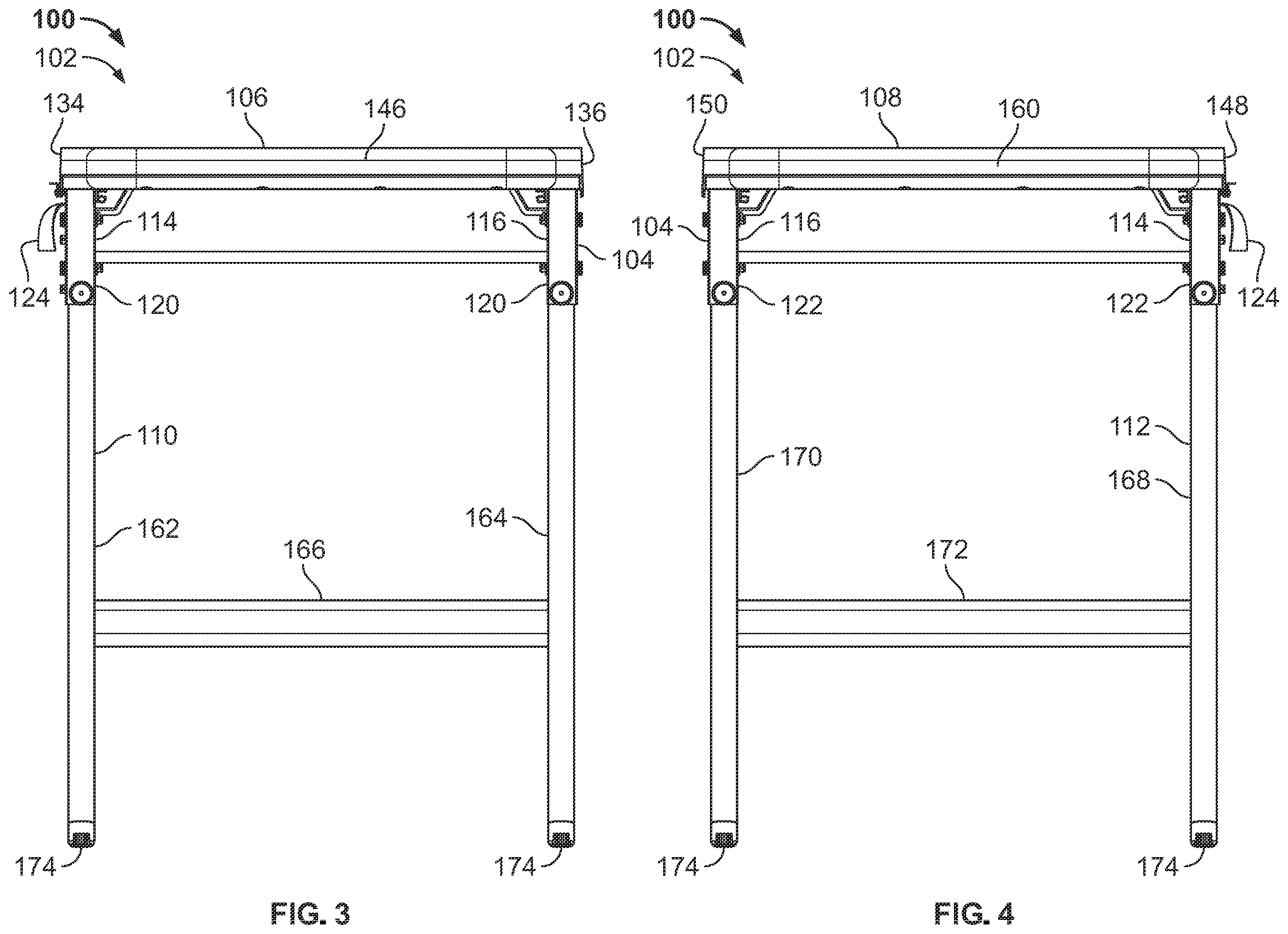 Patent US12551009 Figure 3 – Portable stands for portable grills