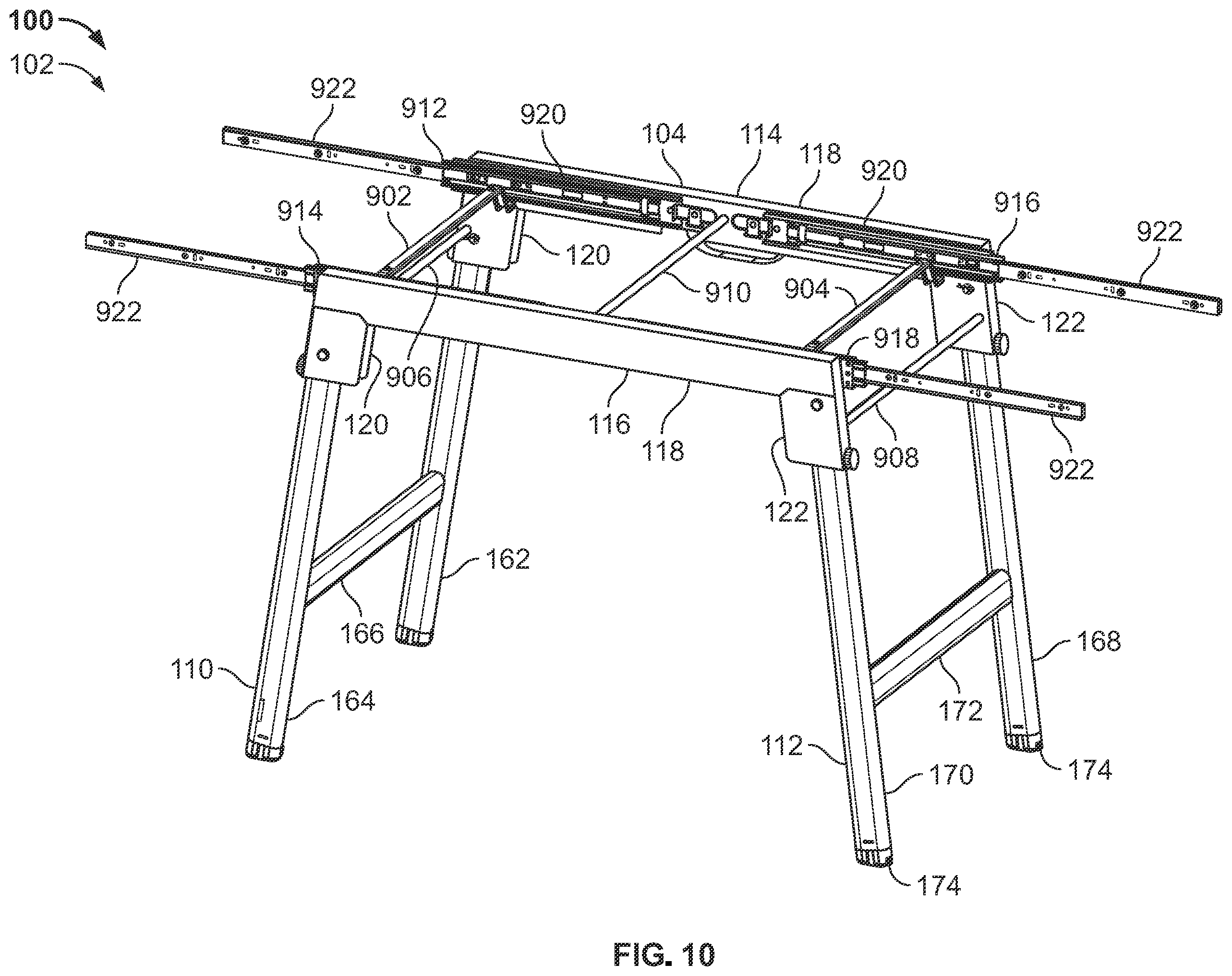 Patent US12551009 Figure 9 – Portable stands for portable grills