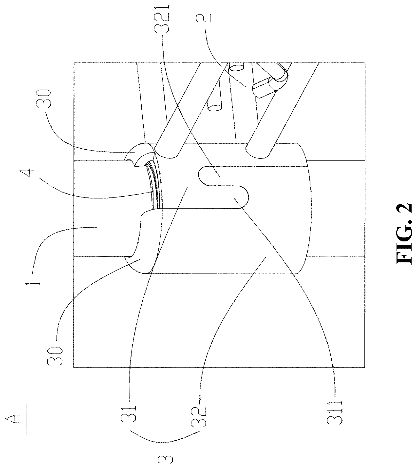 Patent US12551011 Figure 2 – Connecting structure of storage rack and storage rack