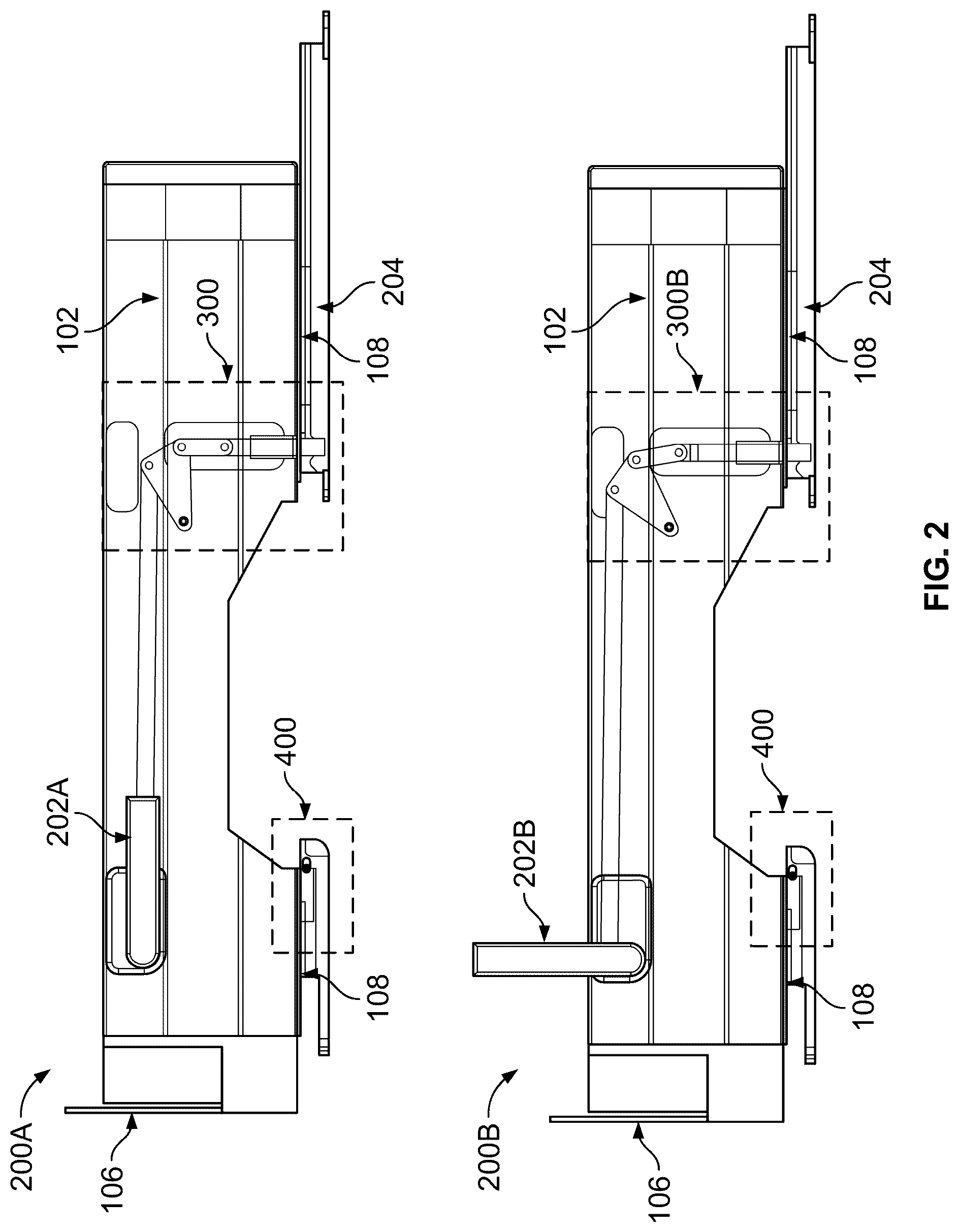 Patent US12551012 Figure 2 – Modular kitchen mounting apparatus