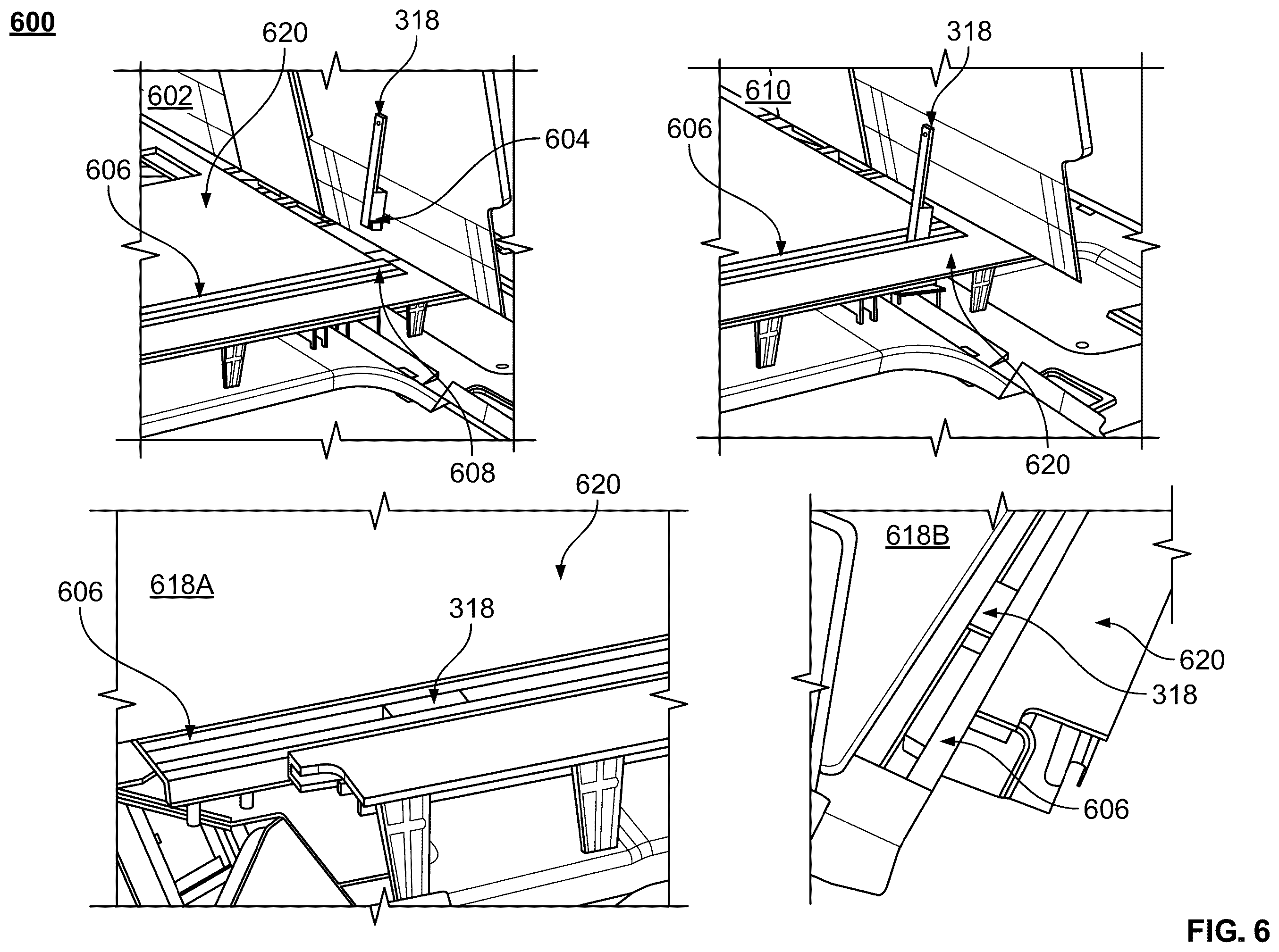 Patent US12551012 Figure 5 – Modular kitchen mounting apparatus