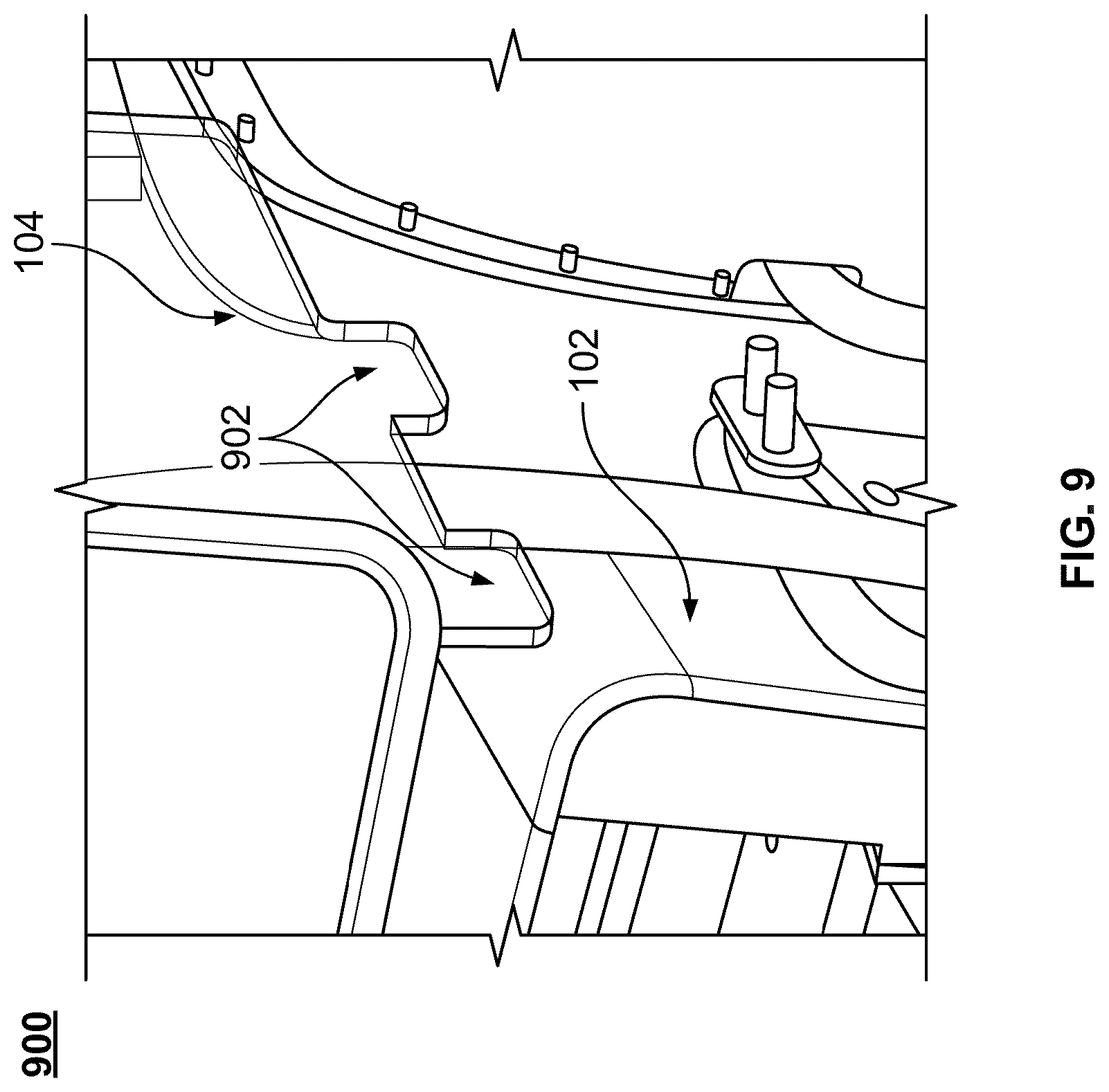 Patent US12551012 Figure 9 – Modular kitchen mounting apparatus