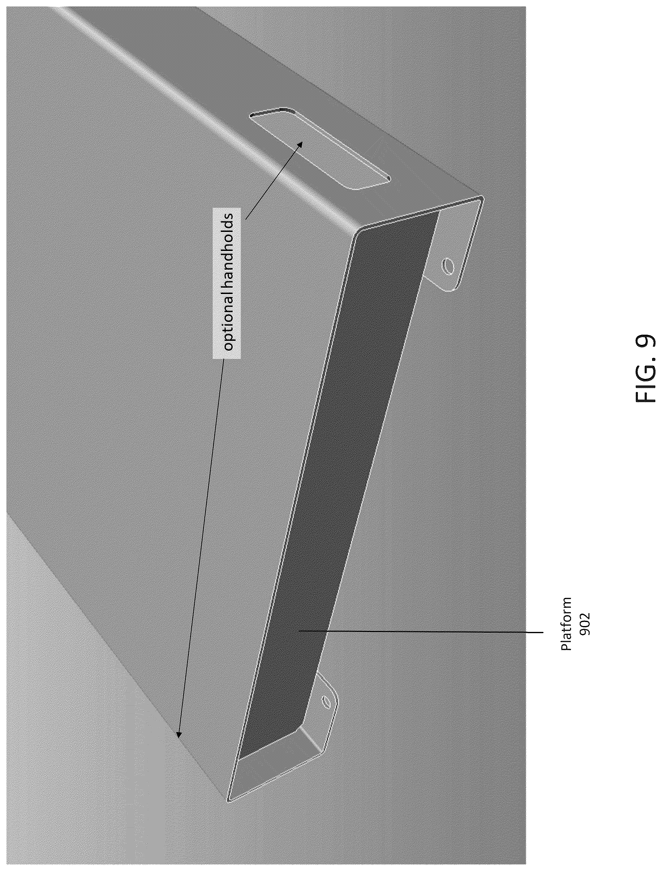 Patent US12551014 Figure 9 – Adjustable floor track and seating system for tiered seating