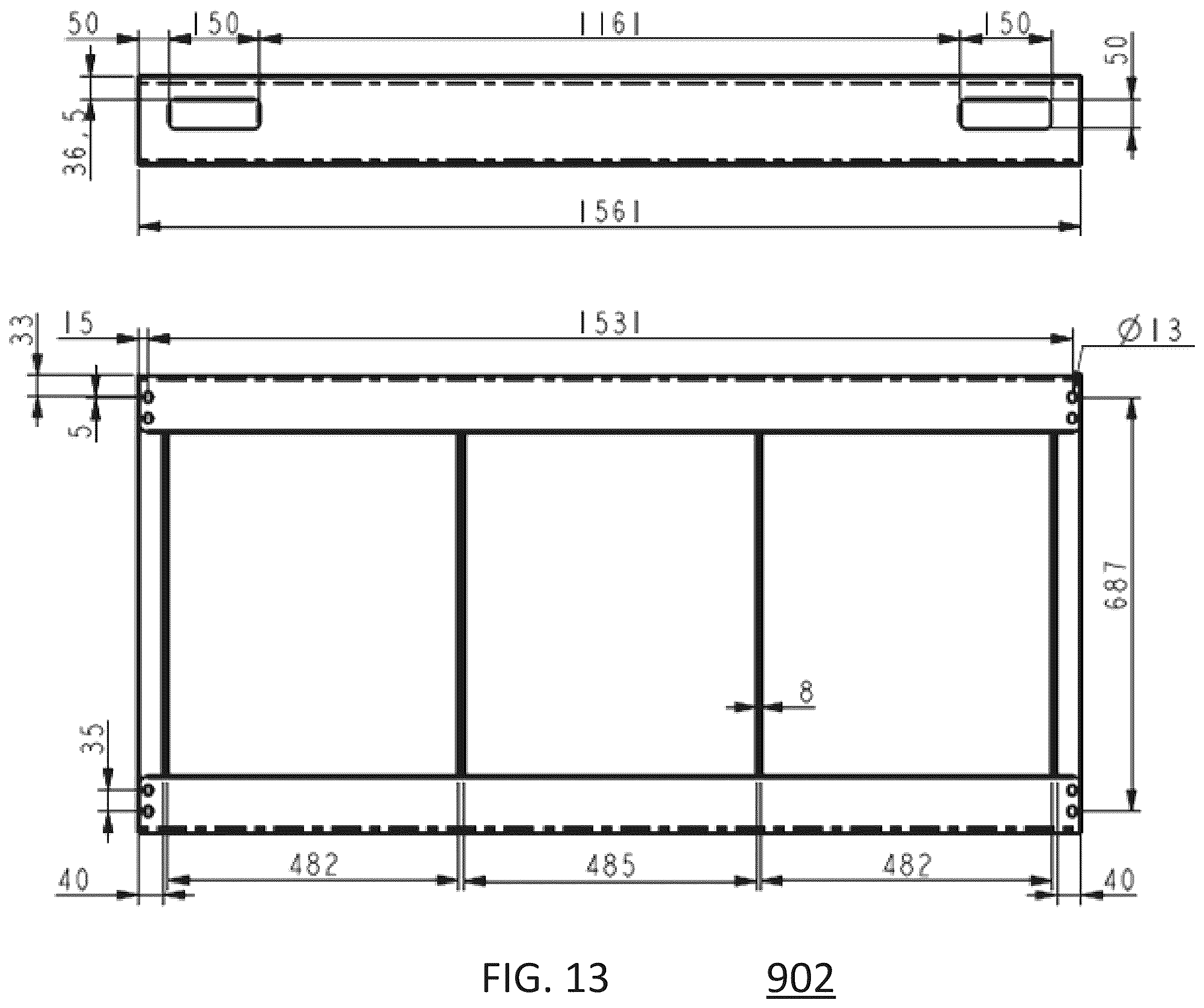 Patent US12551014 Figure 13 – Adjustable floor track and seating system for tiered seating