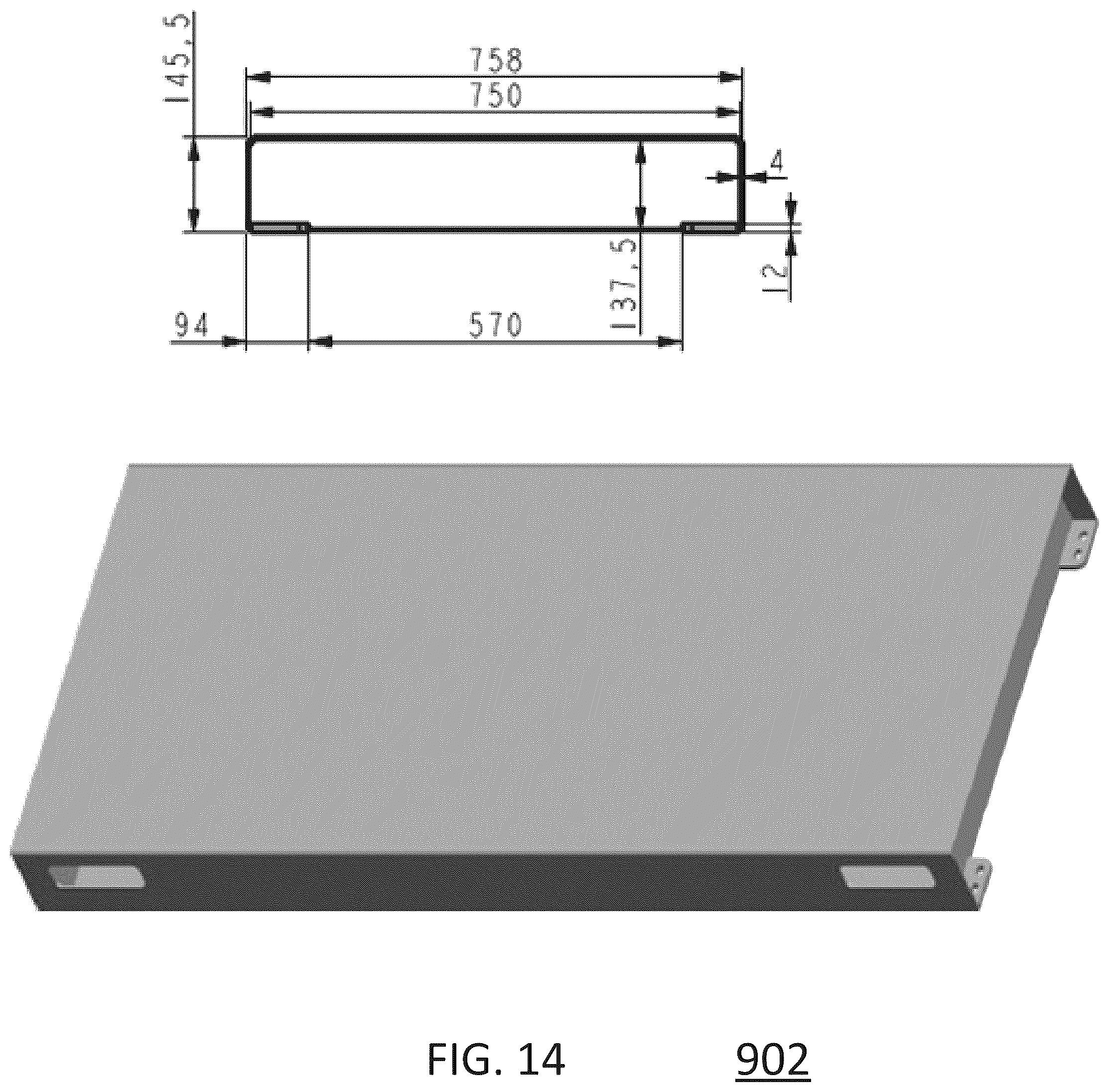 Patent US12551014 Figure 14 – Adjustable floor track and seating system for tiered seating