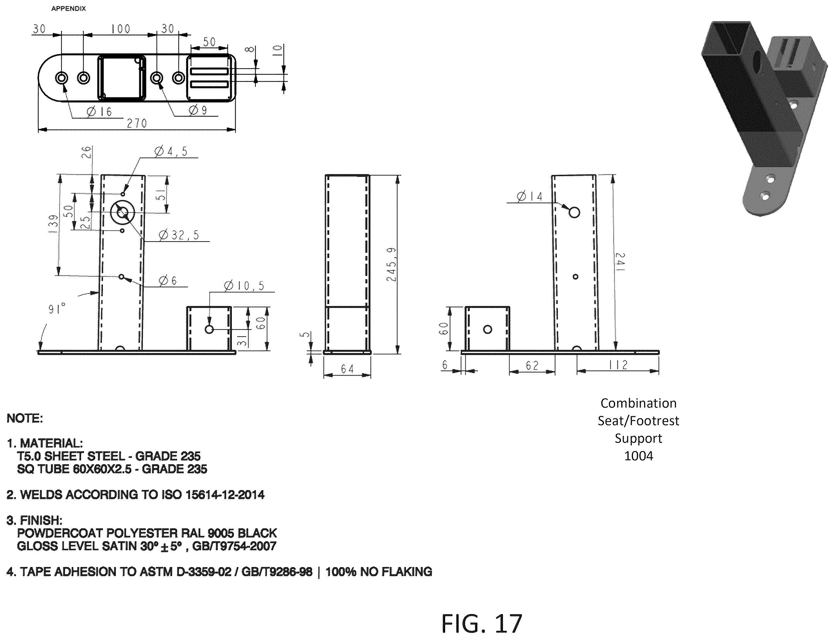 Patent US12551014 Figure 17 – Adjustable floor track and seating system for tiered seating