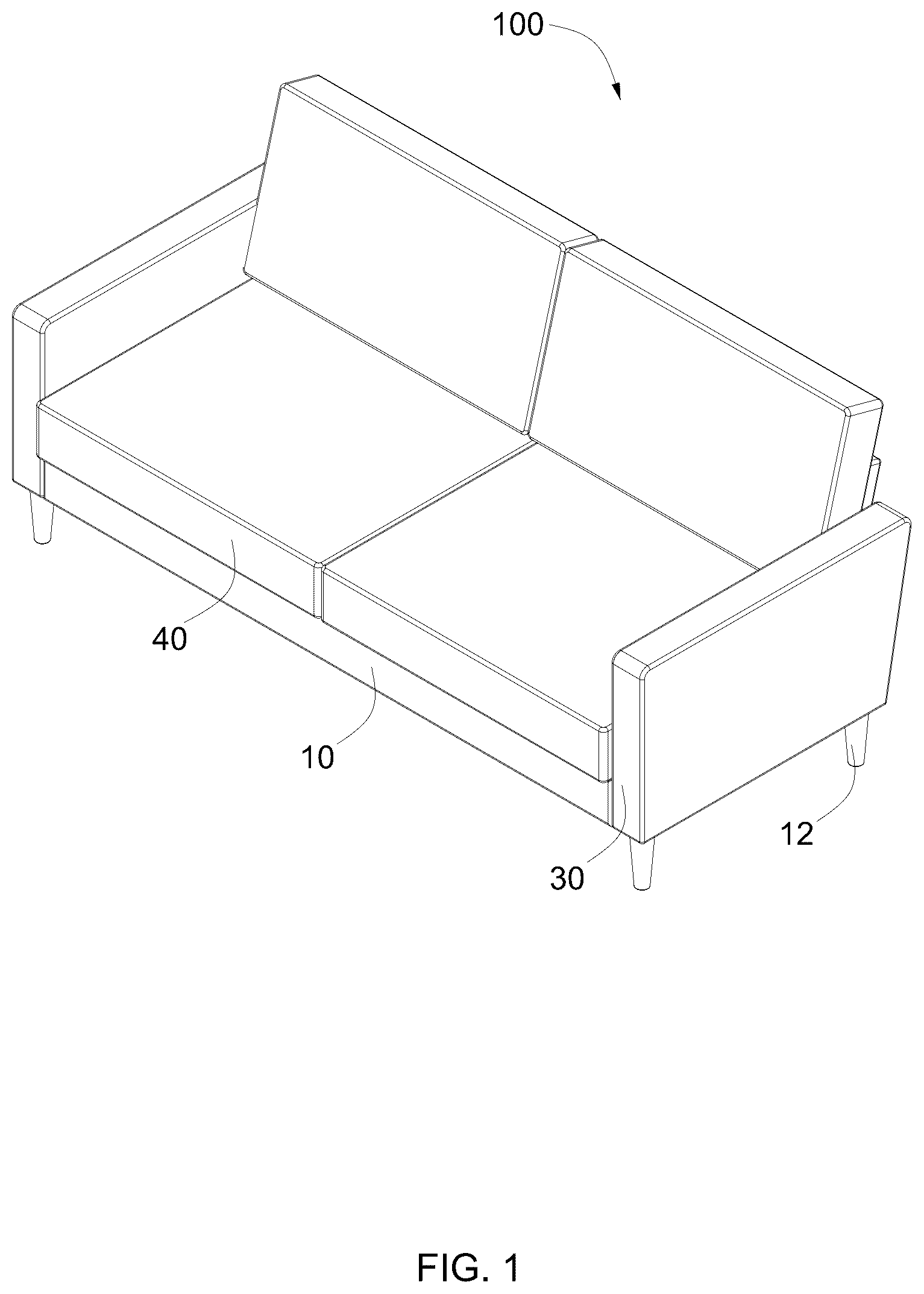 Patent US12551015 Figure 1 – Sofa