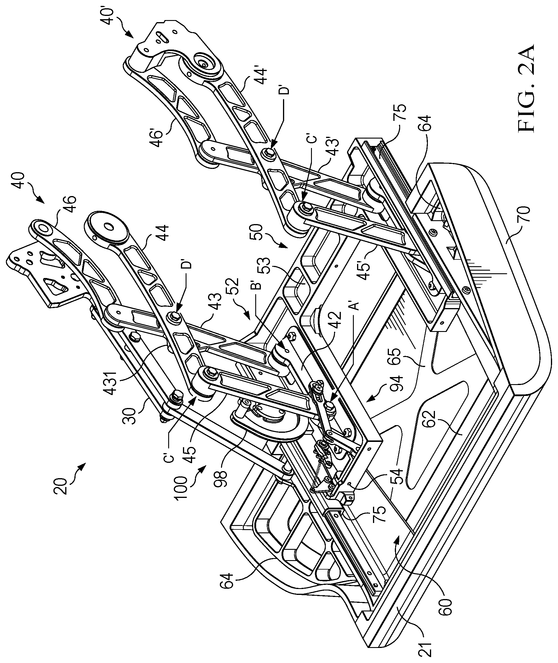 Patent US12551017 Figure 3 – Leg rest extension mechanism and method for operating the leg rest extension mechanism