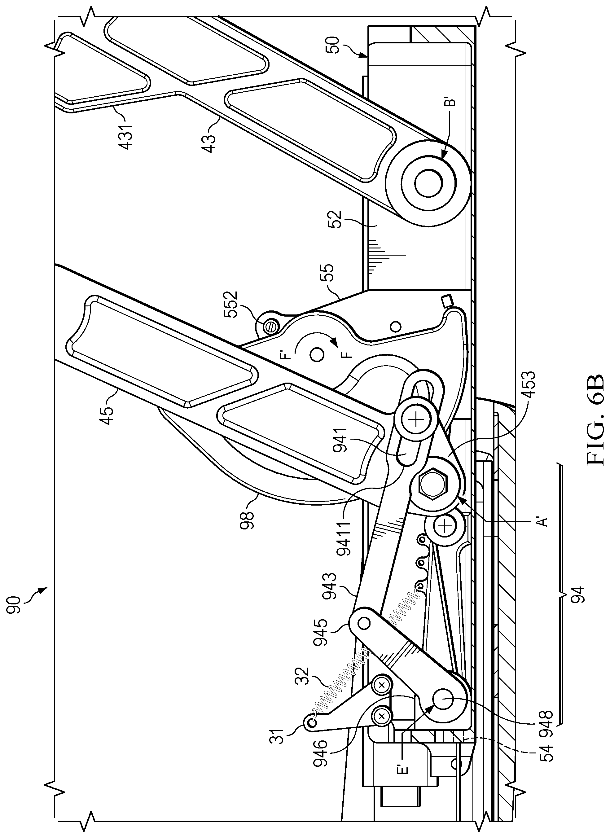 Patent US12551017 Figure 16 – Leg rest extension mechanism and method for operating the leg rest extension mechanism