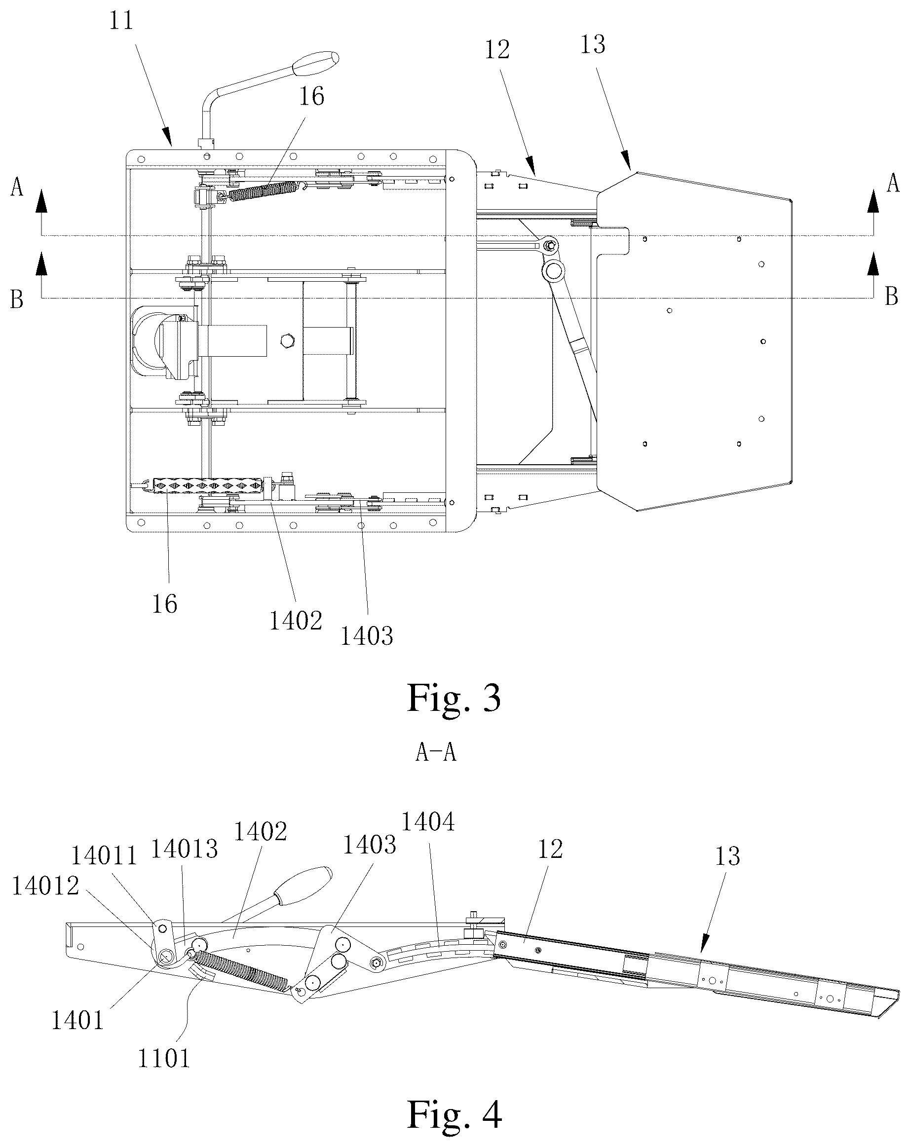 Patent US12551018 Figure 2 – Support structure and seat