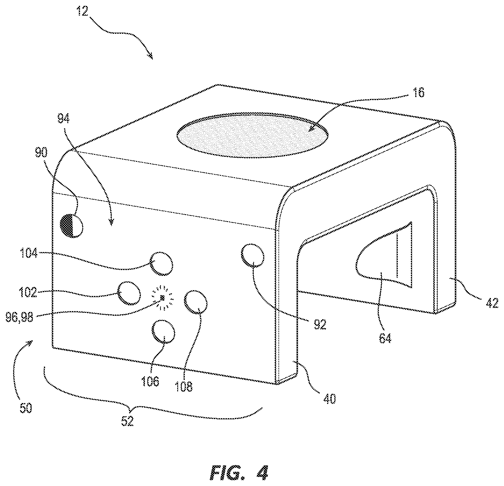 Patent US12551020 Figure 4 – Furniture console and methods of using the same