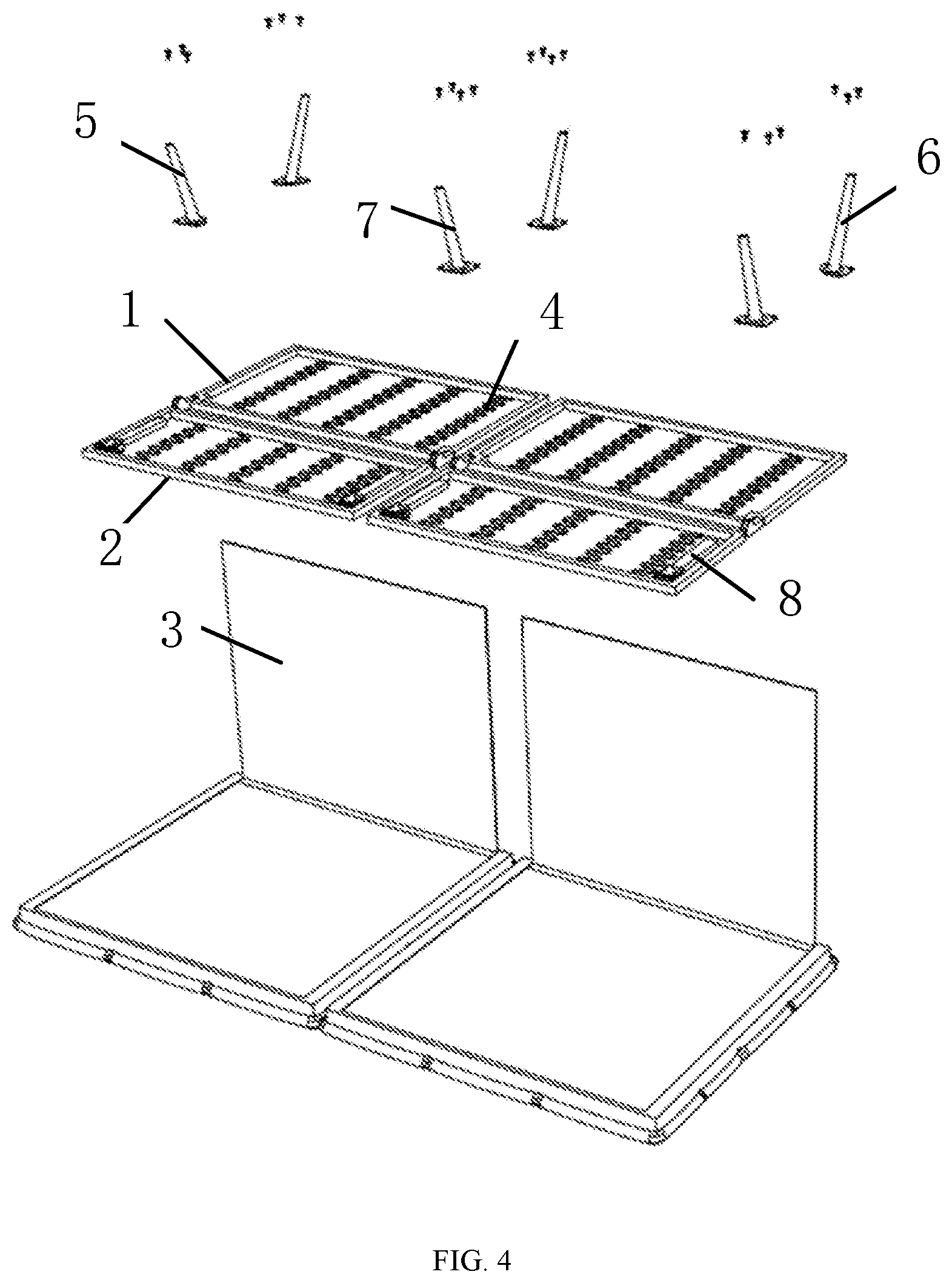 Patent US12551022 Figure 4 – Folding sofa