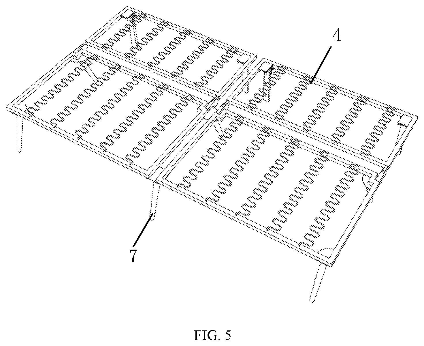 Patent US12551022 Figure 5 – Folding sofa
