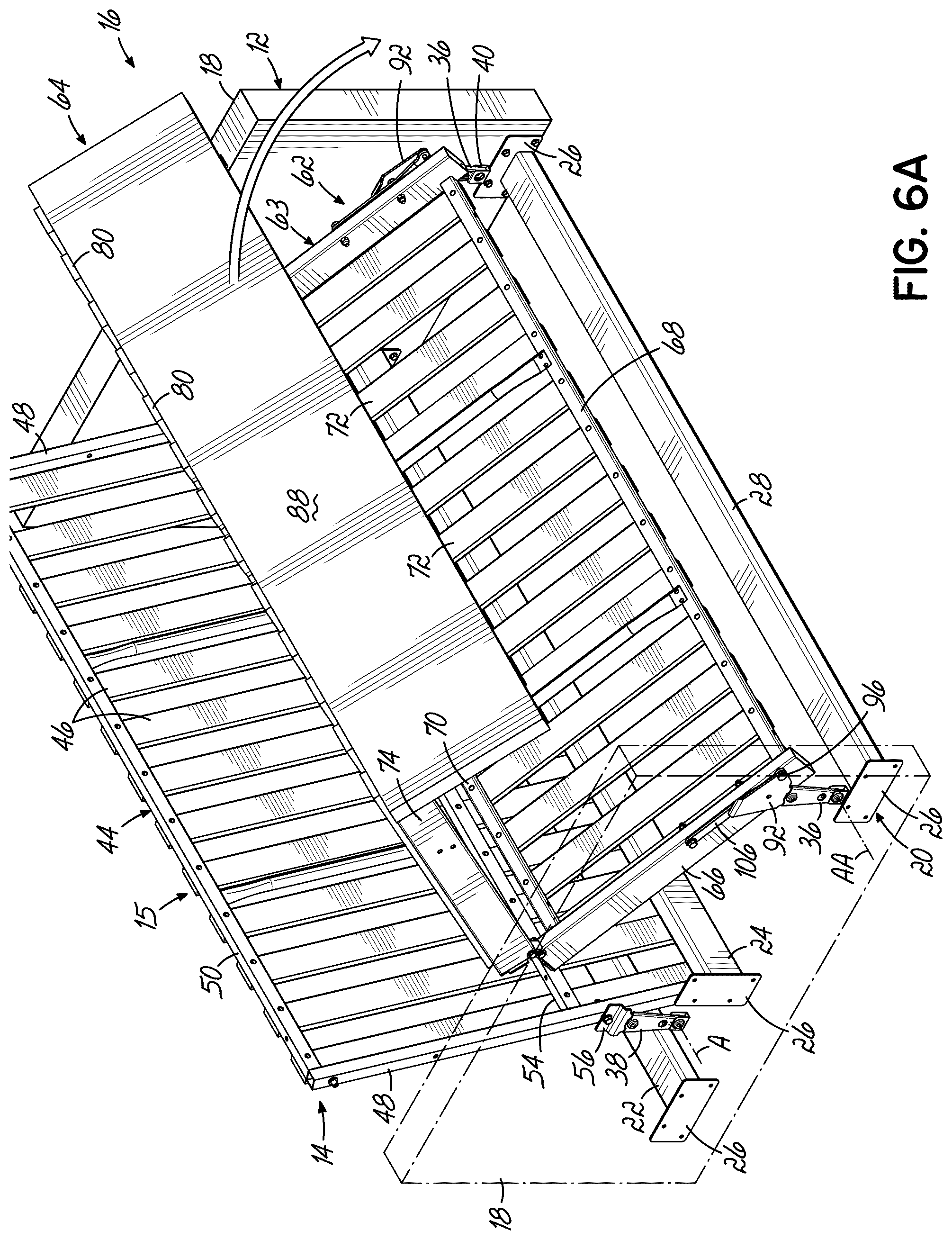 Patent US12551023 Figure 7 – Modular sofa sleeper having pivotal backrest assembly